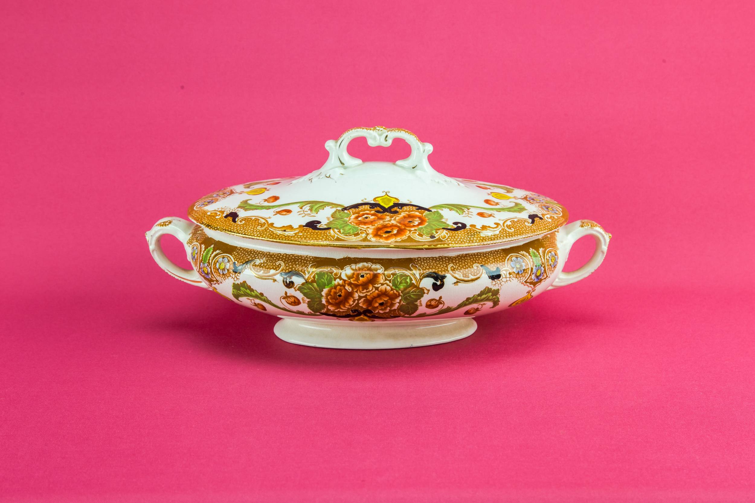 Opulent Medium Floral — Neo-Classical pottery tureen