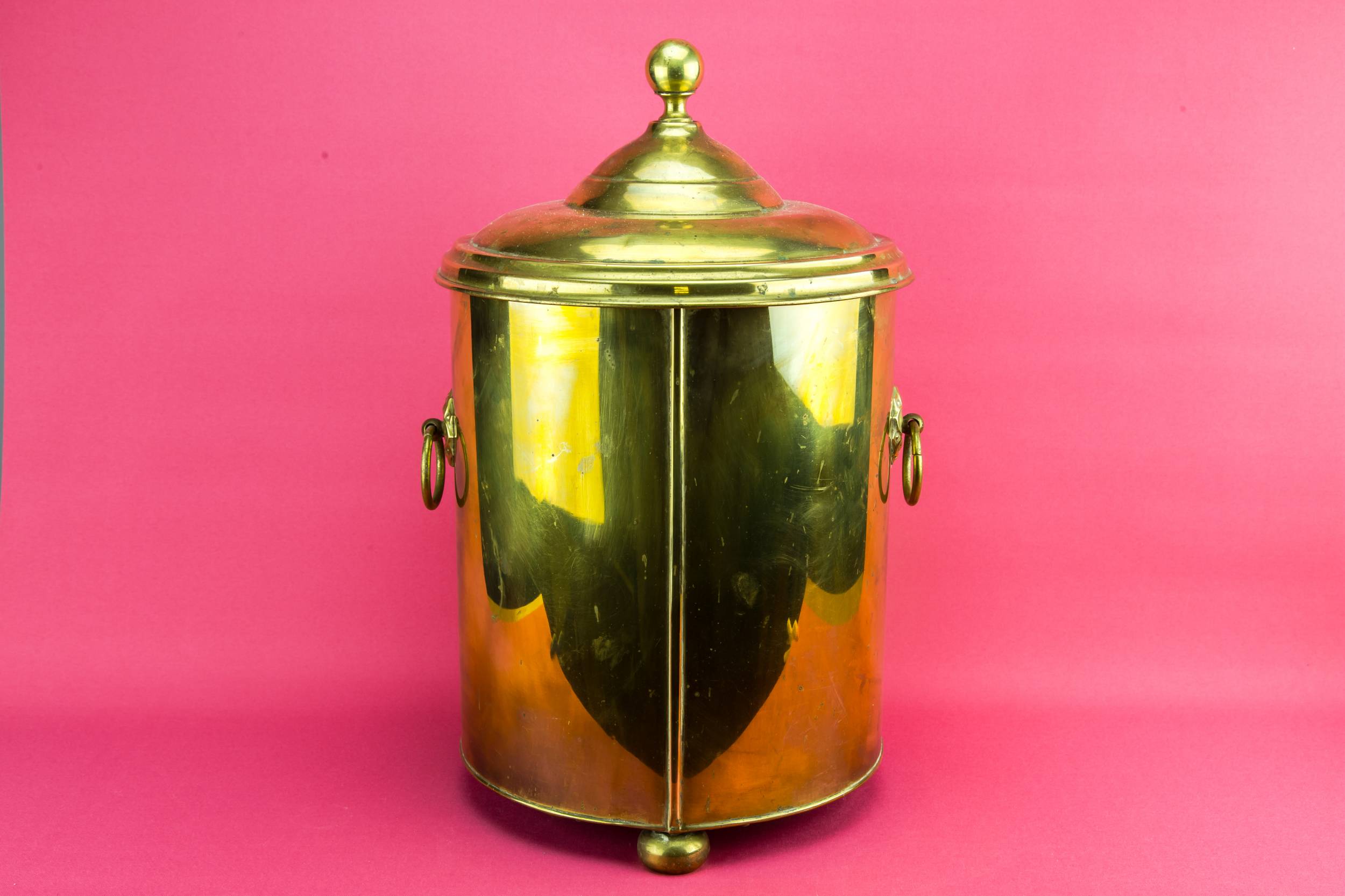 Antique Masonic Brass — Masonic brass bucket 1