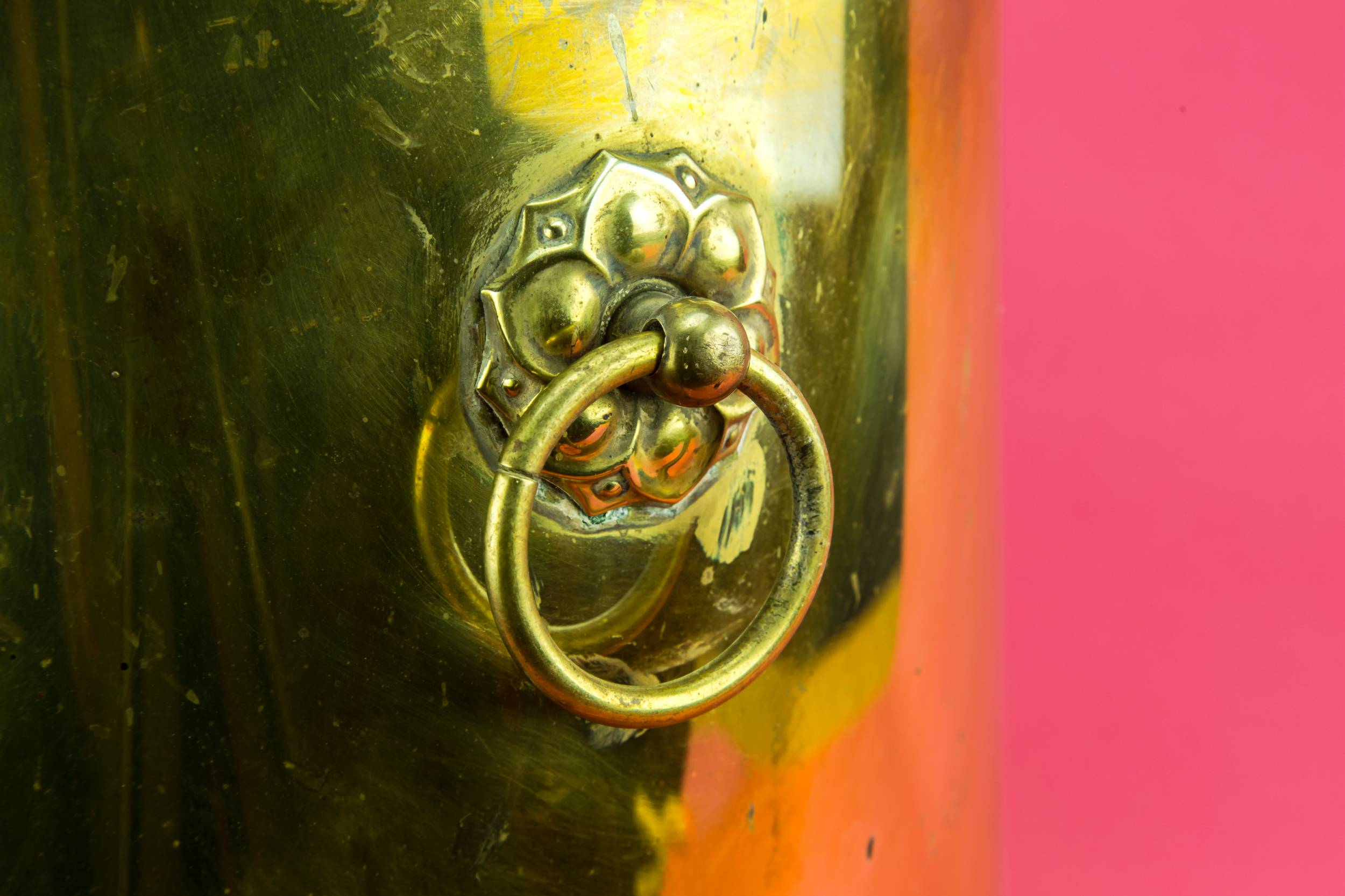 Antique Masonic Brass — Masonic brass bucket 2