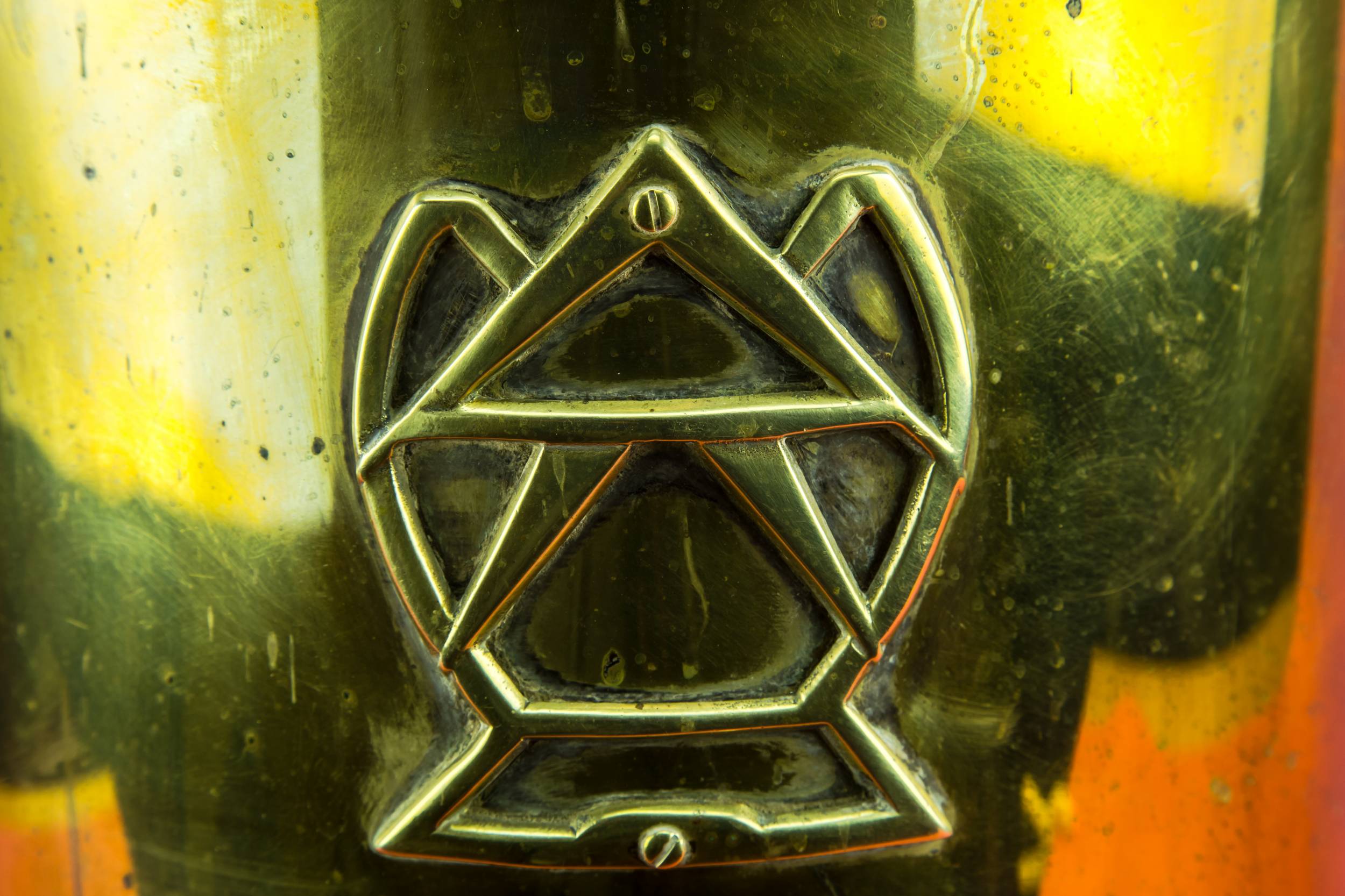 Antique Masonic Brass — Masonic brass bucket 3