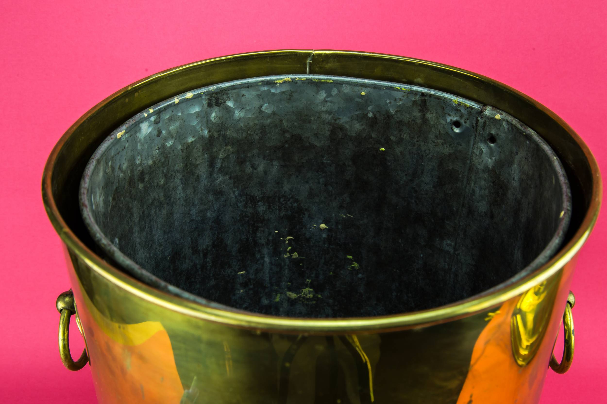 Antique Masonic Brass — Masonic brass bucket 5
