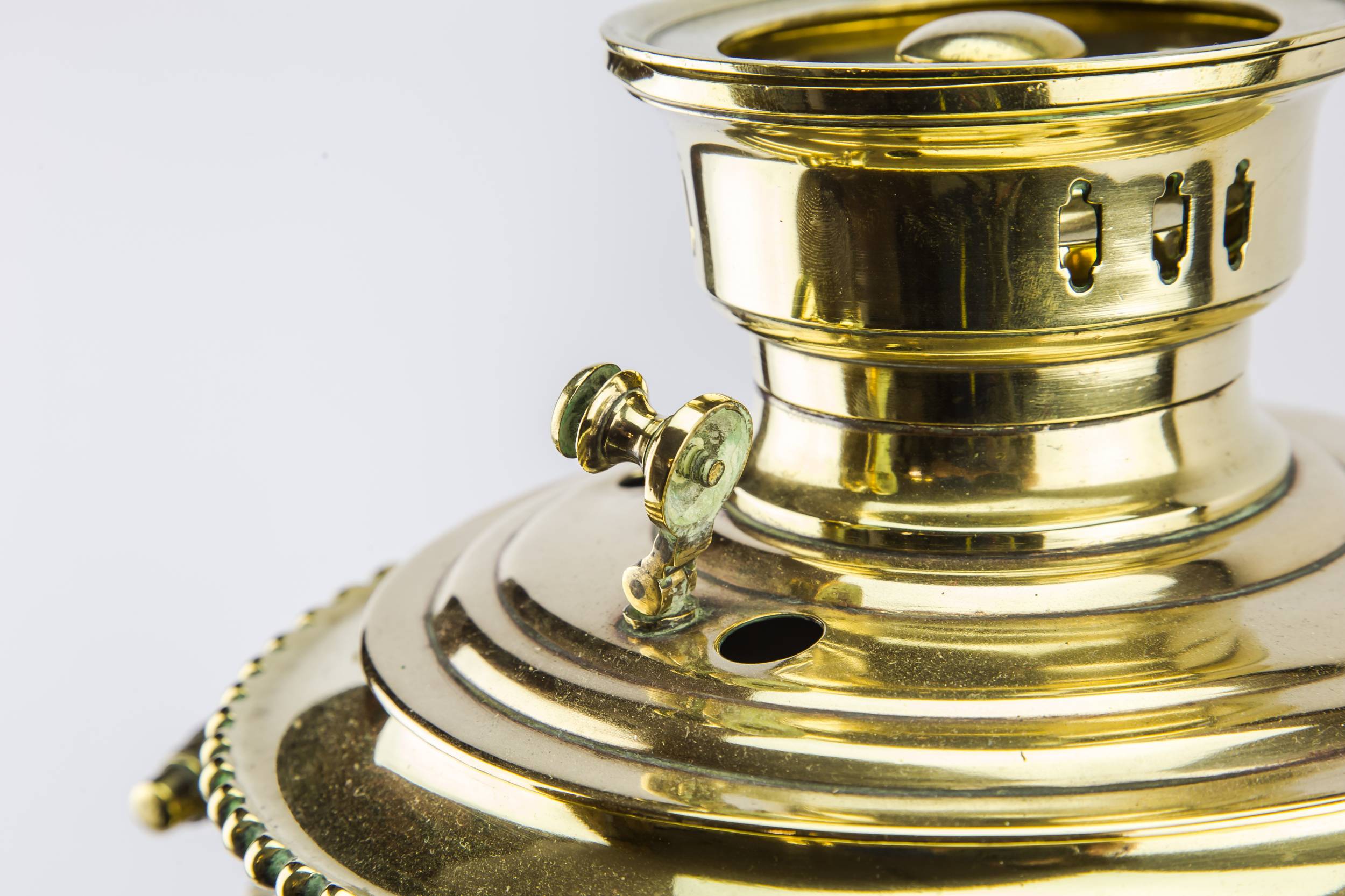 Spectacular Antique Samovar — Russian brass samovar 5