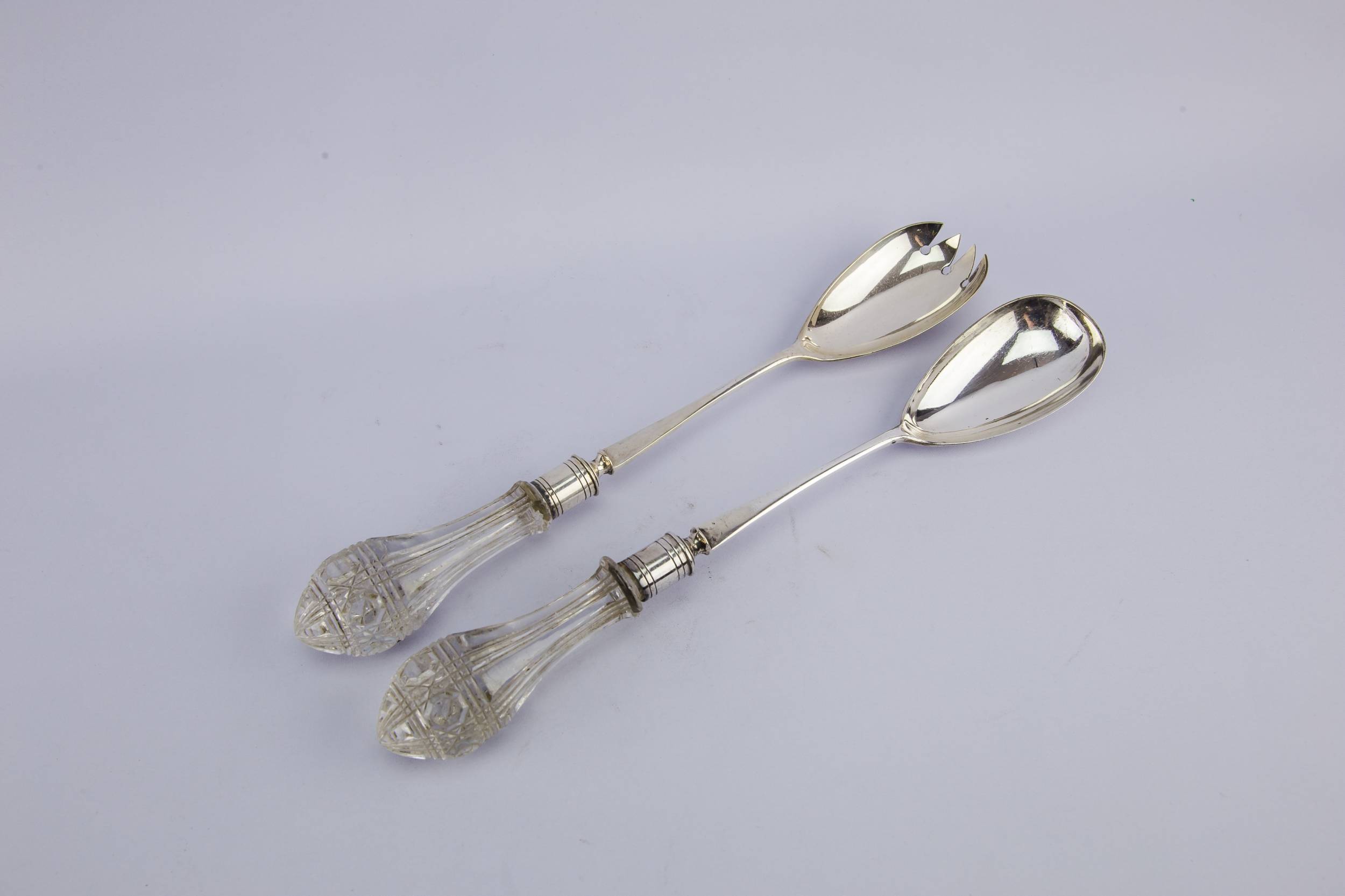 Antique Elegant Silver — 2 large serving spoons