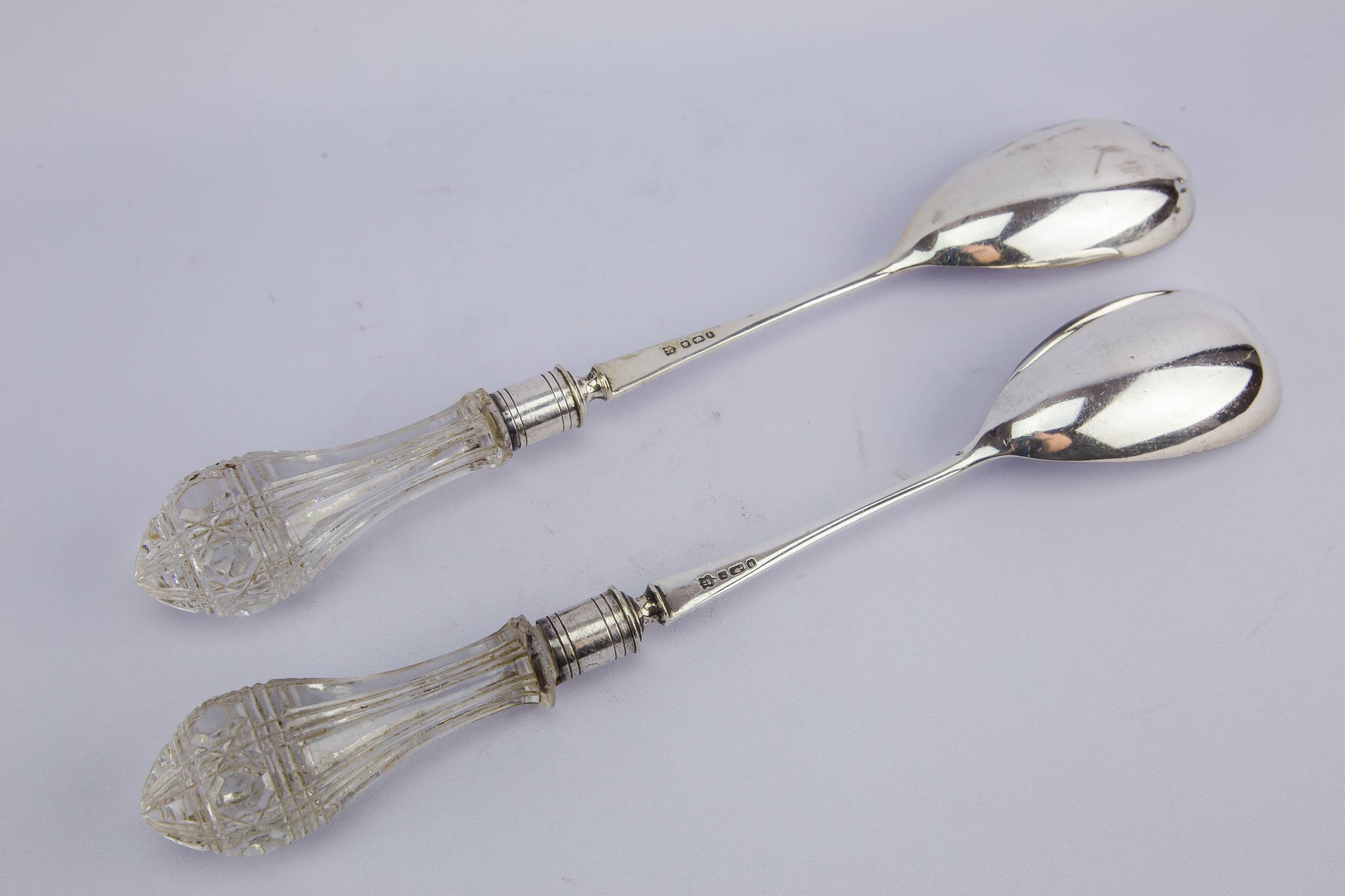 Antique Elegant Silver — 2 large serving spoons 1