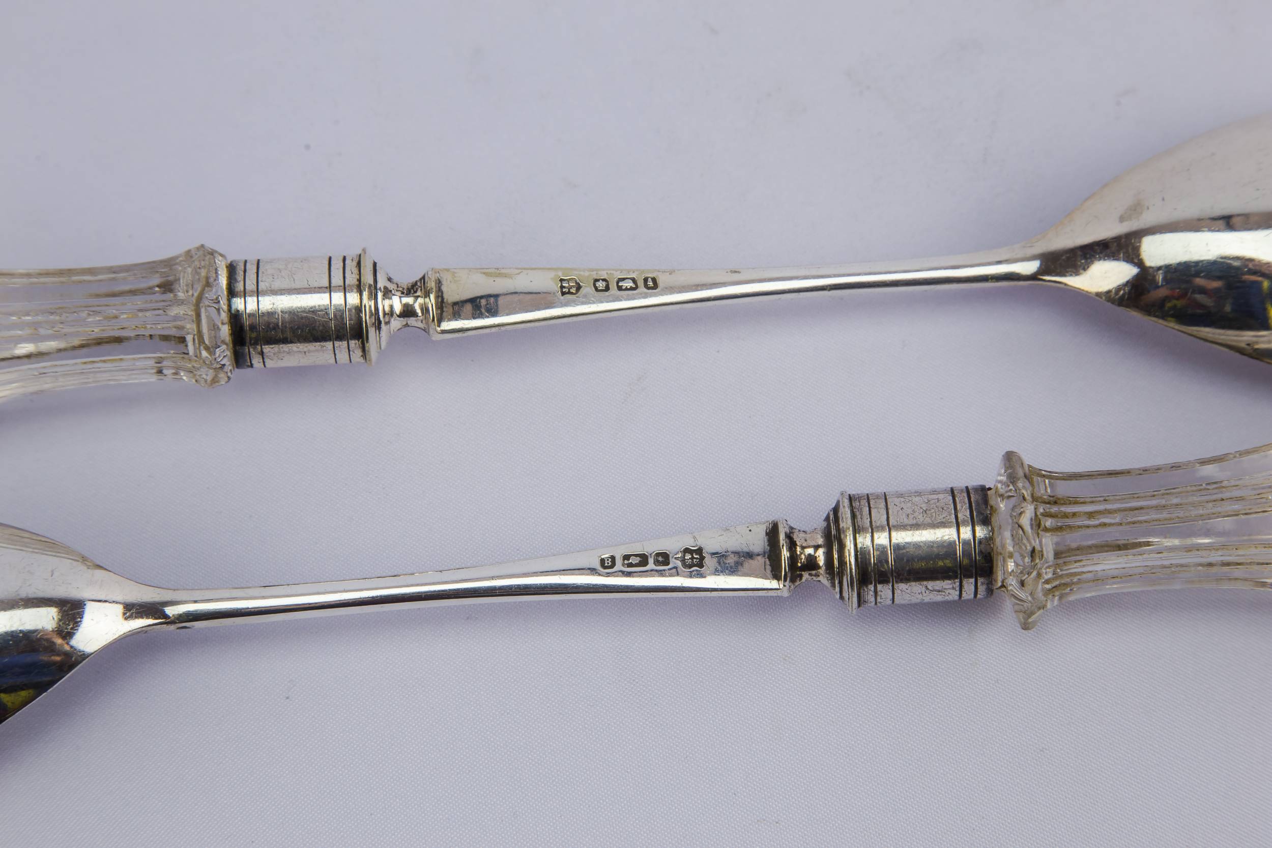 Antique Elegant Silver — 2 large serving spoons 3