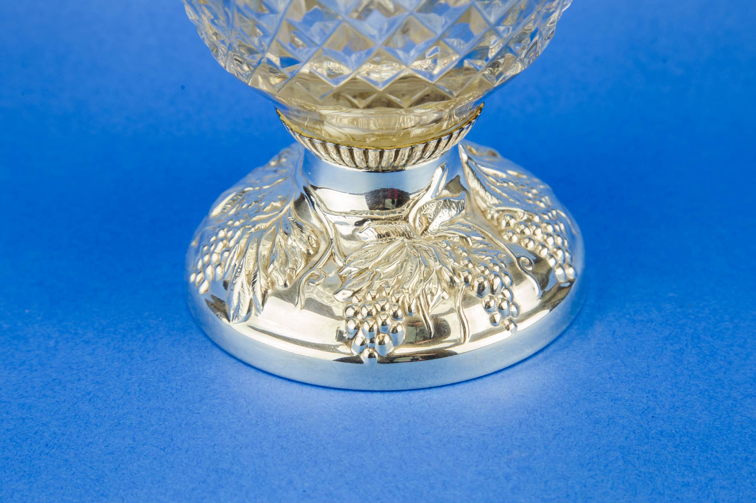 Sterling Silver Cut — Sterling silver wine carafe 3