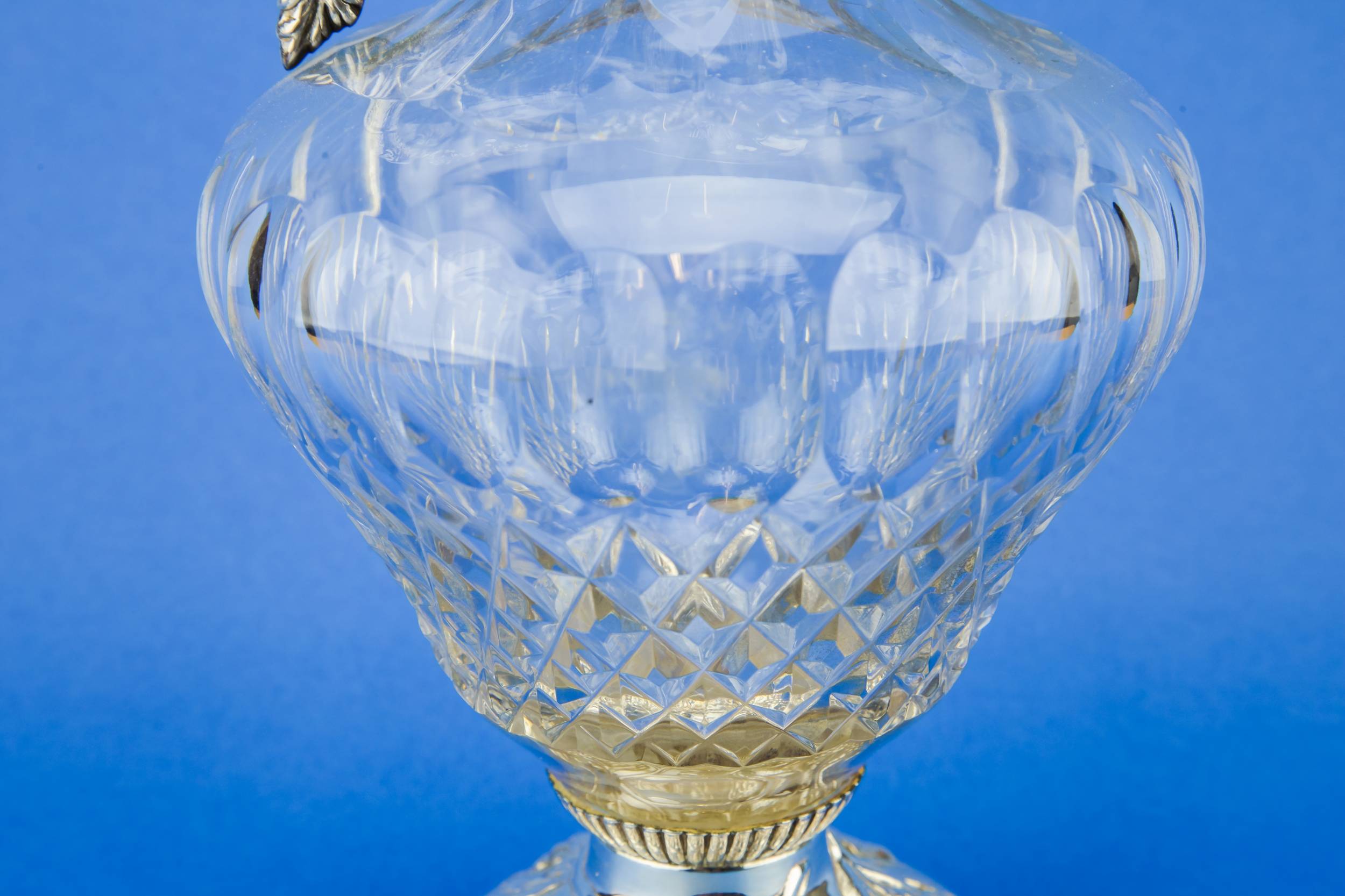 Sterling Silver Cut — Sterling silver wine carafe 2