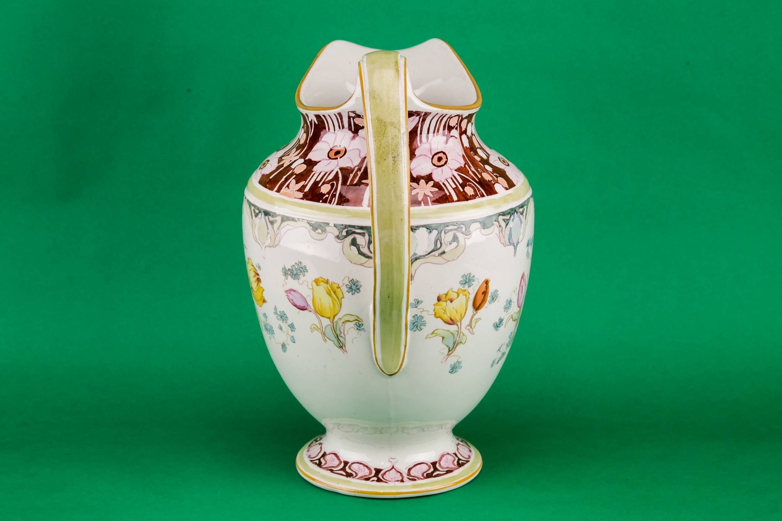 Beautiful Antique Ceramic — Floral ceramic jug 1