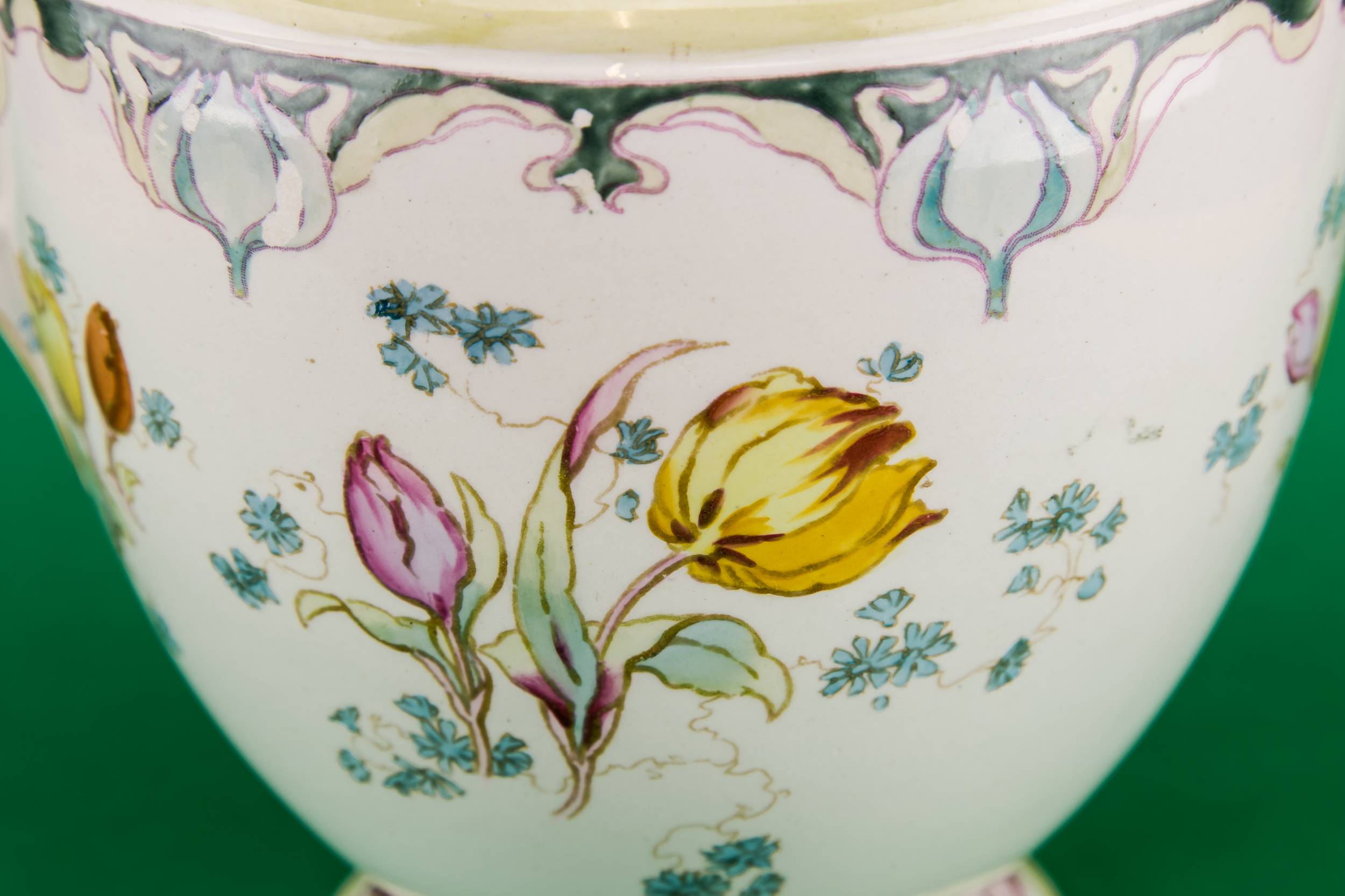 Beautiful Antique Ceramic — Floral ceramic jug 2