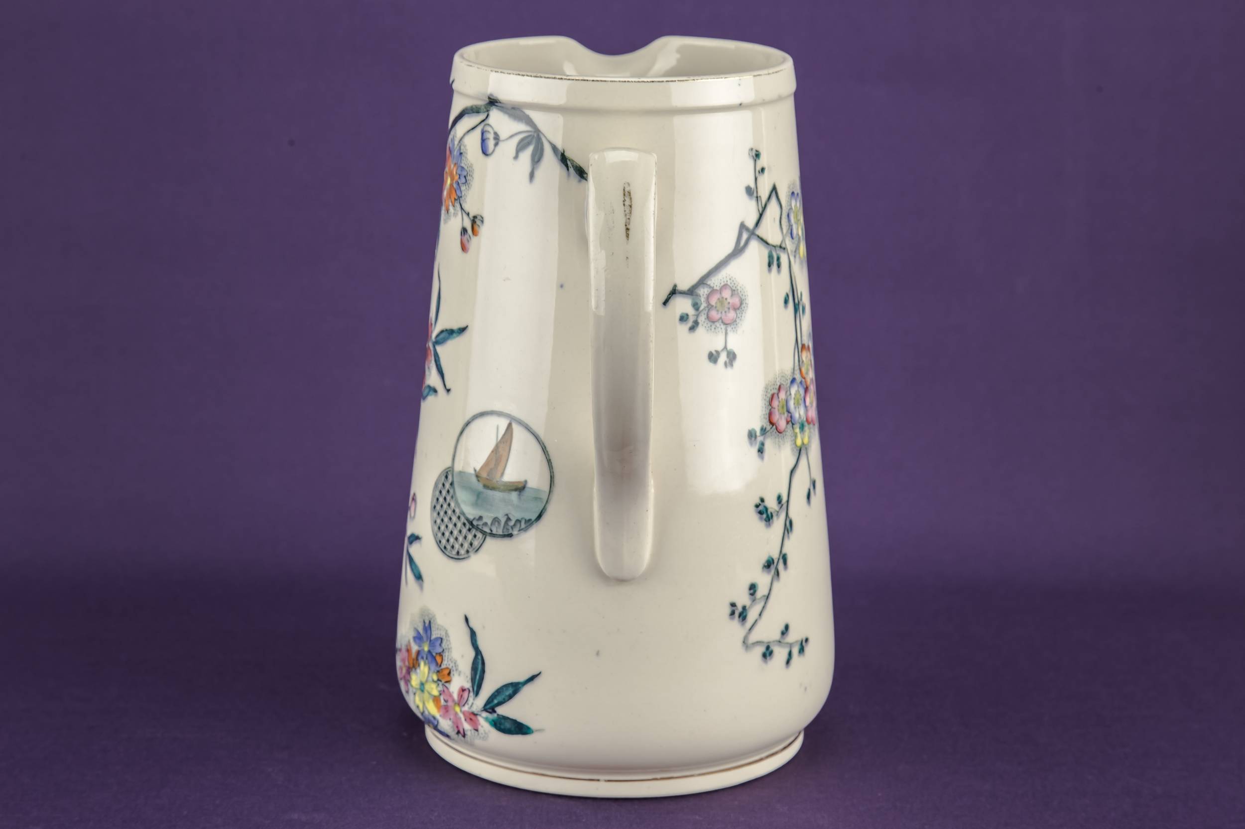 Aesthetic Movement Unusual — 3 floral ceramic jugs 3