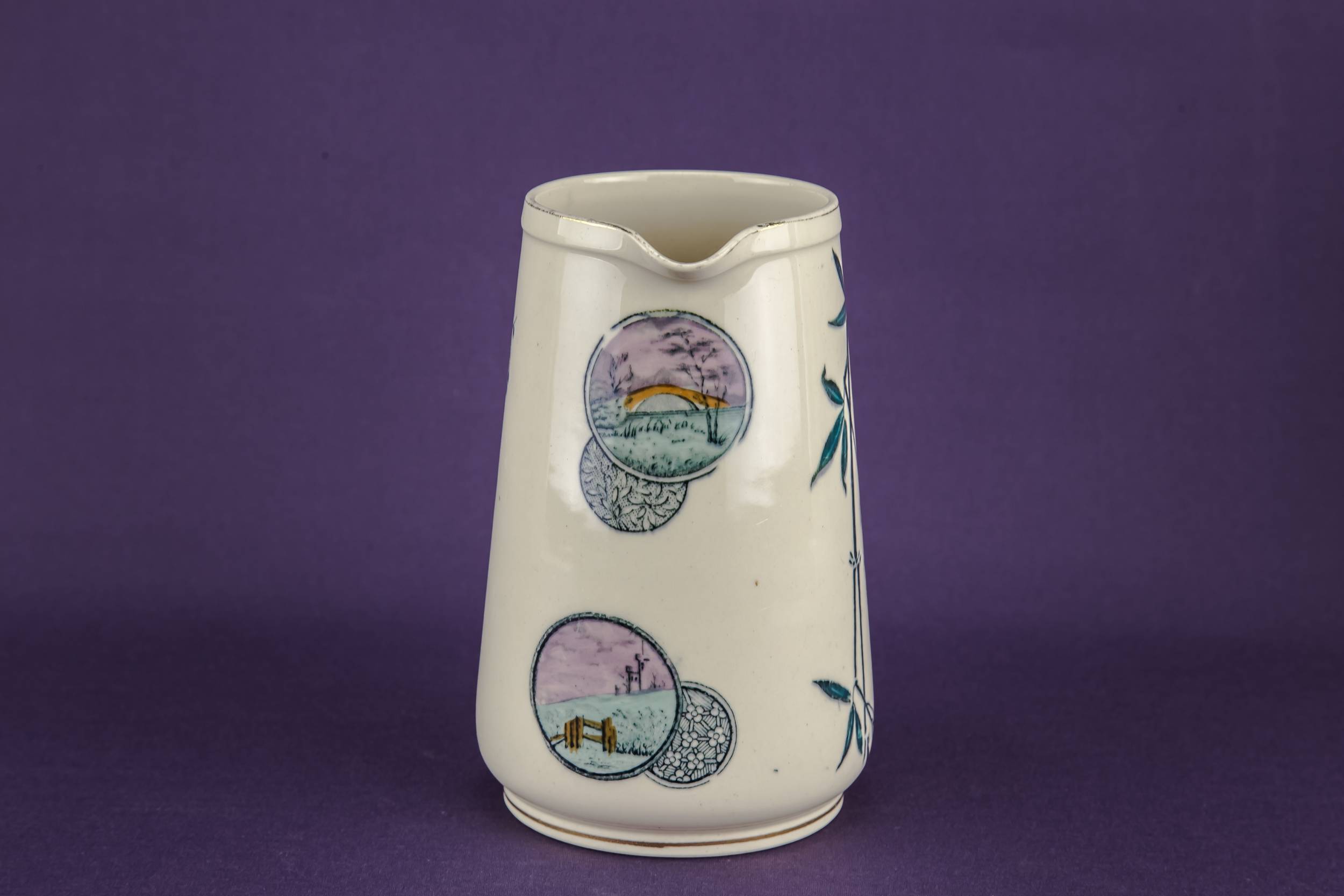 Aesthetic Movement Unusual — 3 floral ceramic jugs 5