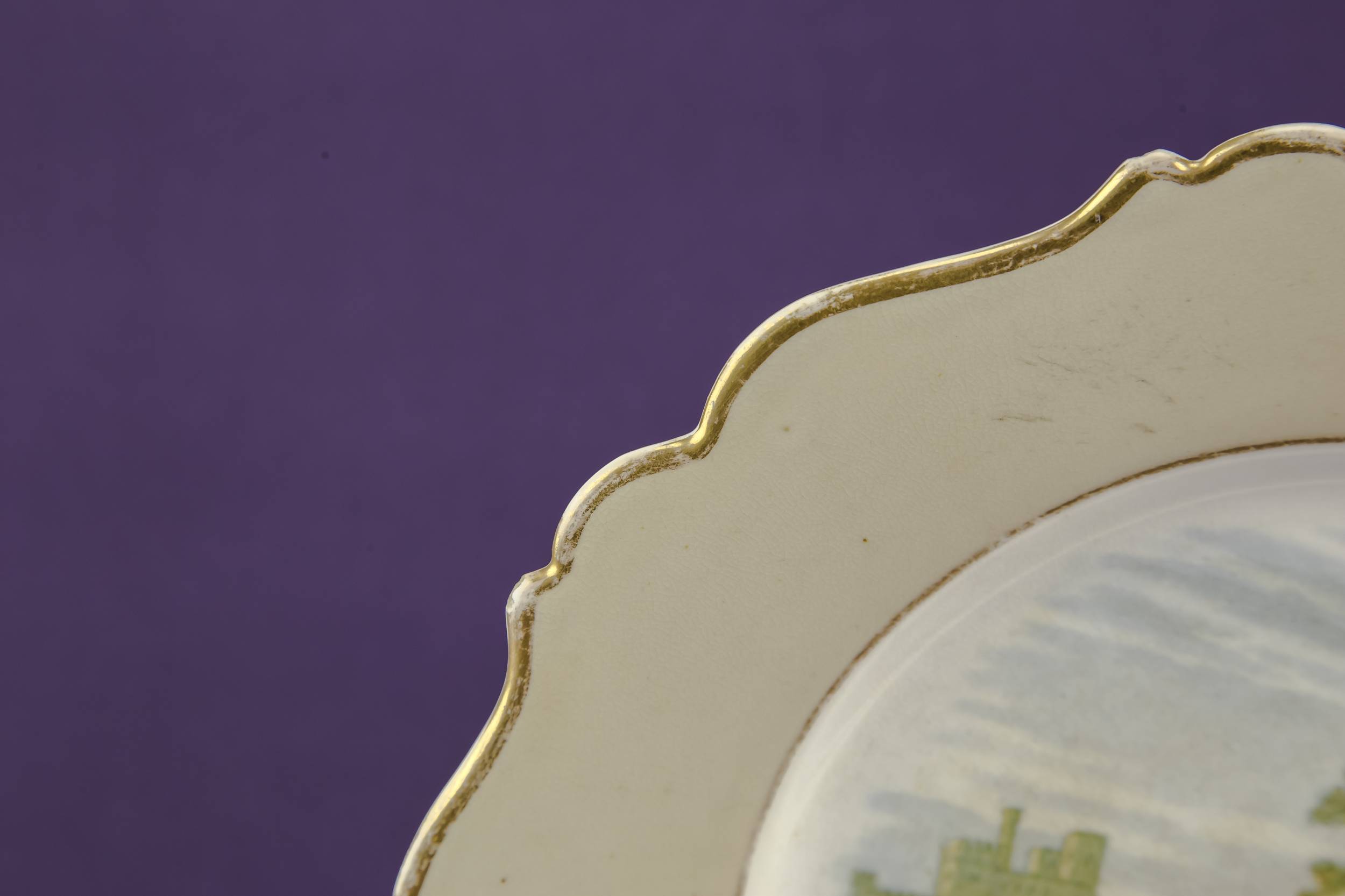 Classical Antique Ceramic — Landscape serving plate 3
