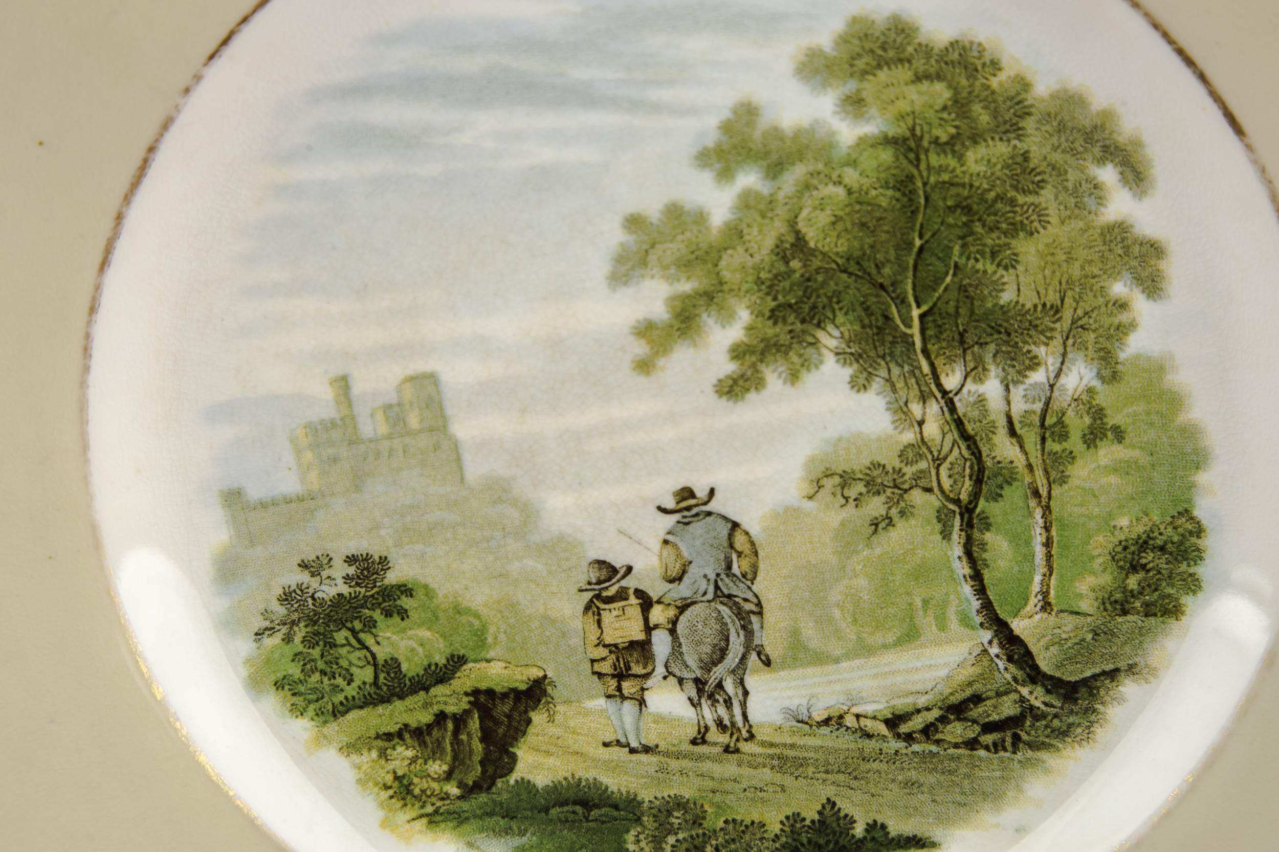 Classical Antique Ceramic — Landscape serving plate 4