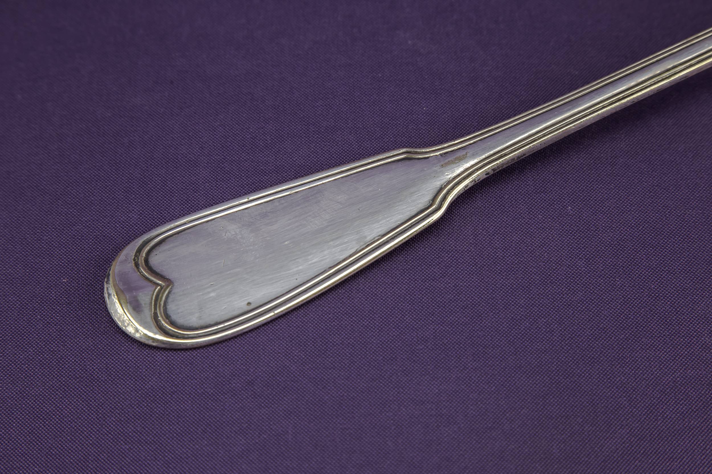 Neo-classical Rustic LADLE — Silver plated ladle 1