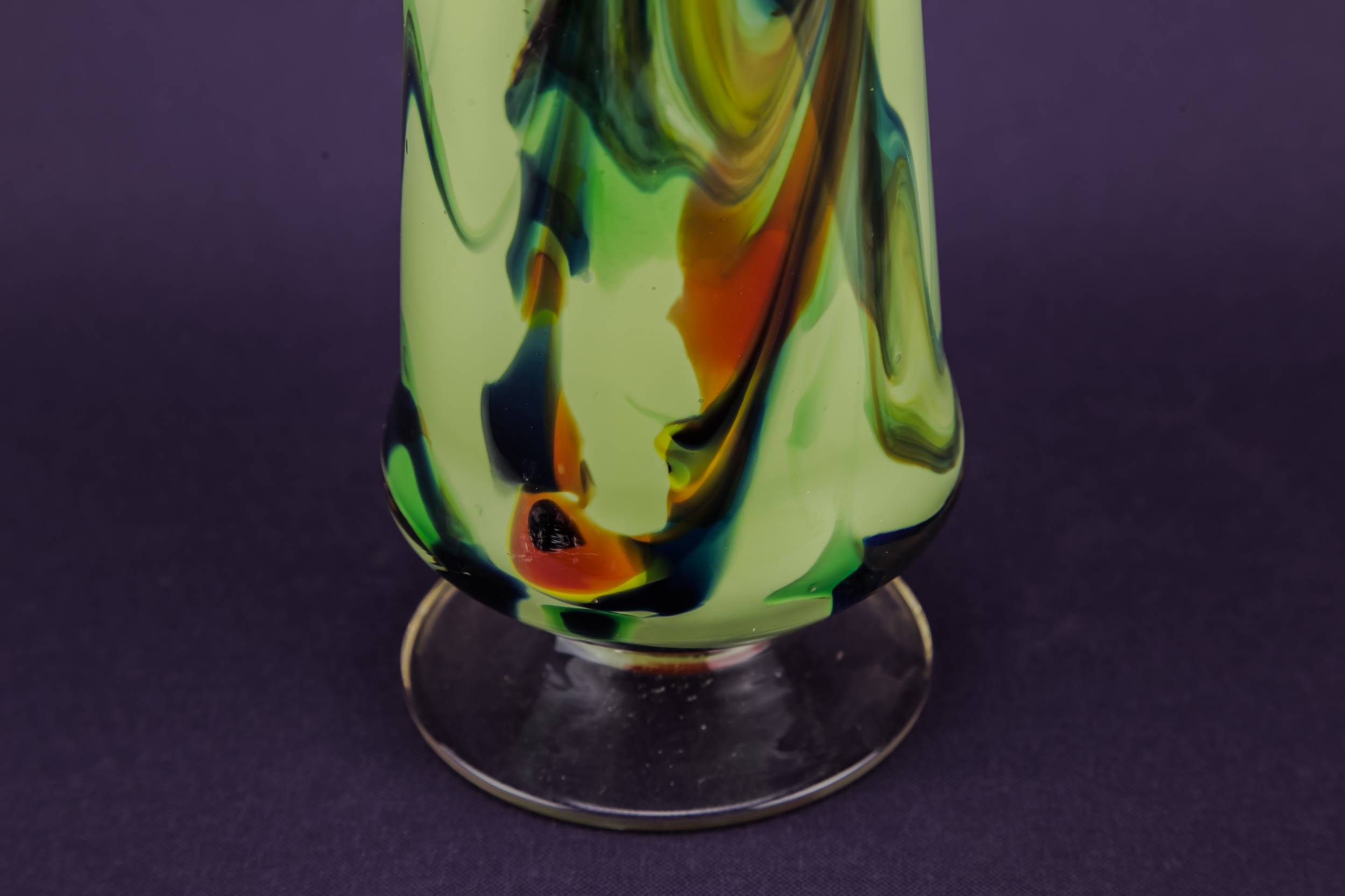 Modernist Attractive Glass — Tall green glass vase 3