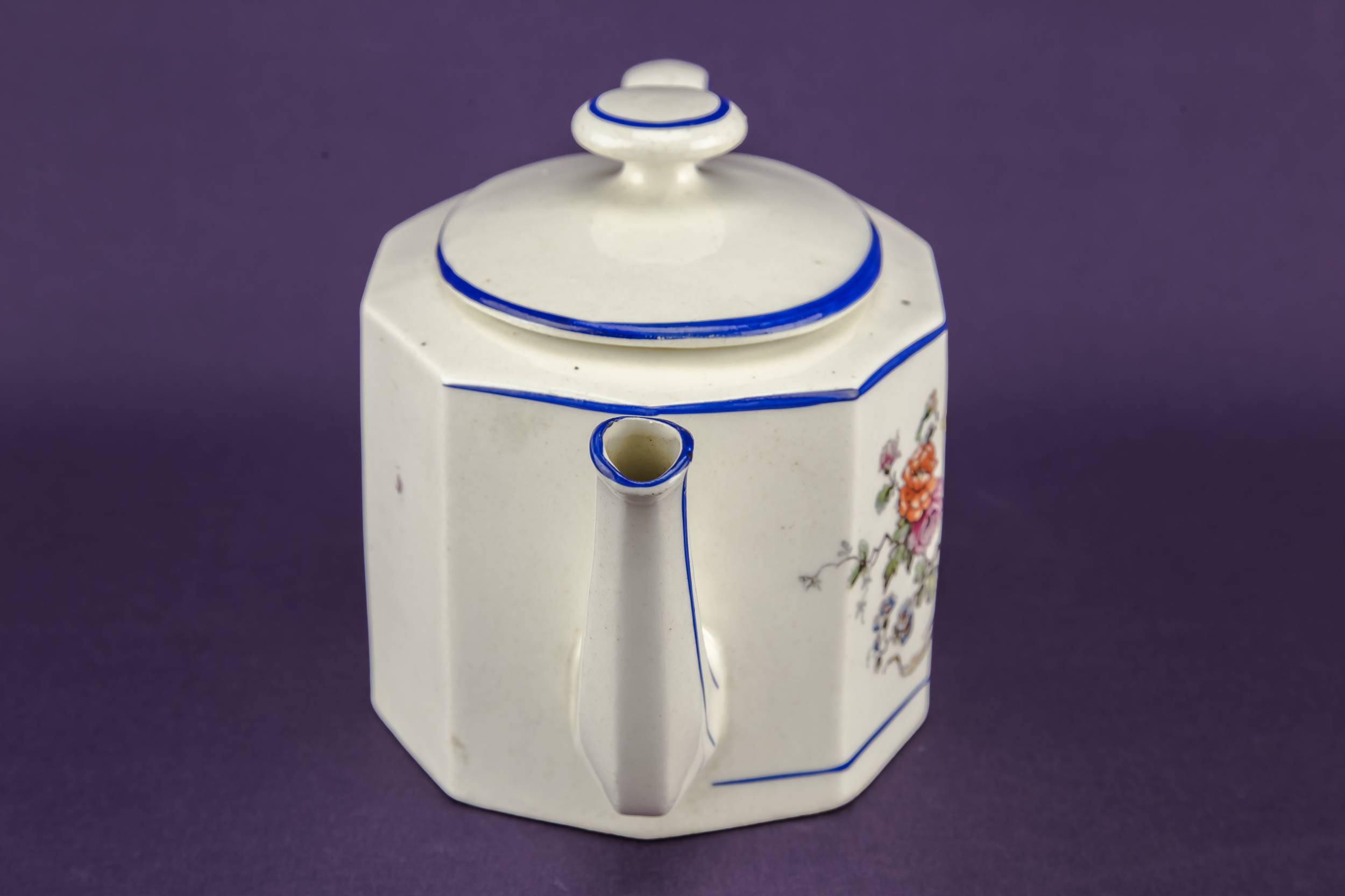 Ceramic Beautiful Bird — Panelled Art Deco teapot 2
