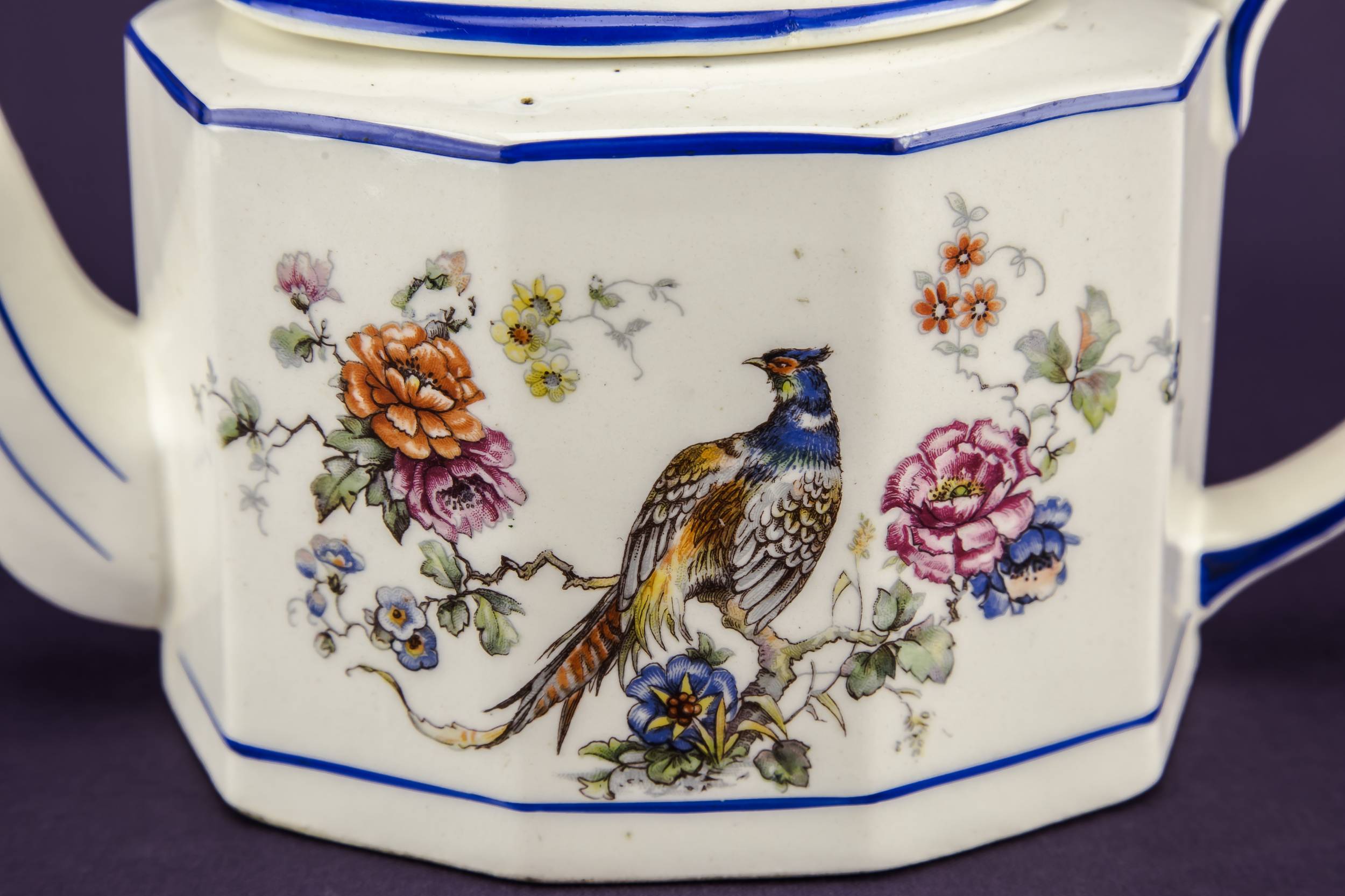 Ceramic Beautiful Bird — Panelled Art Deco teapot 4