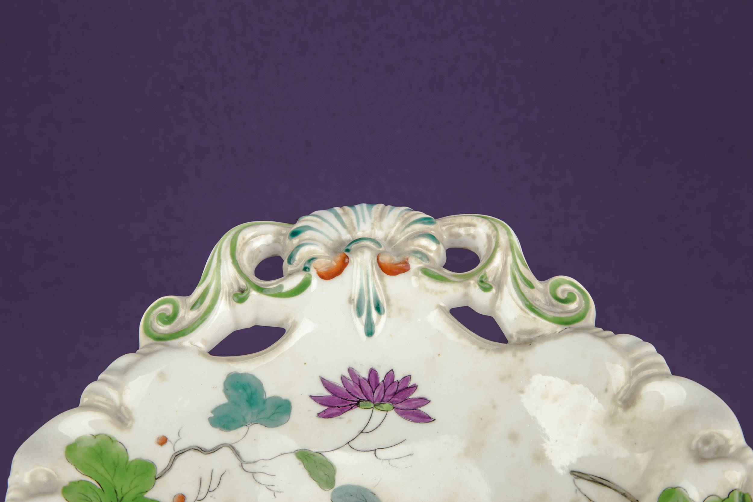 Antique Ceramic Floral — Large fruit bowl 3