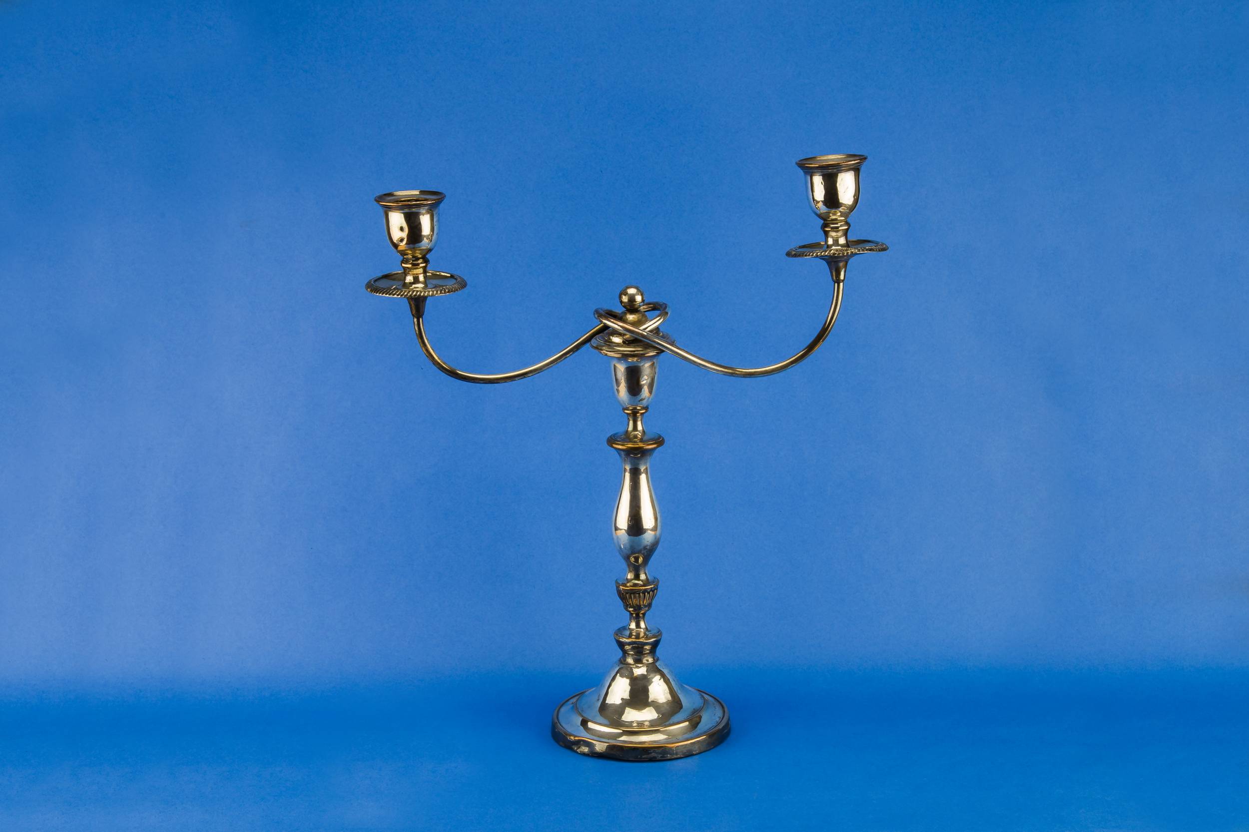 Neo-classical Shabby Chic — Silver plated candelabra