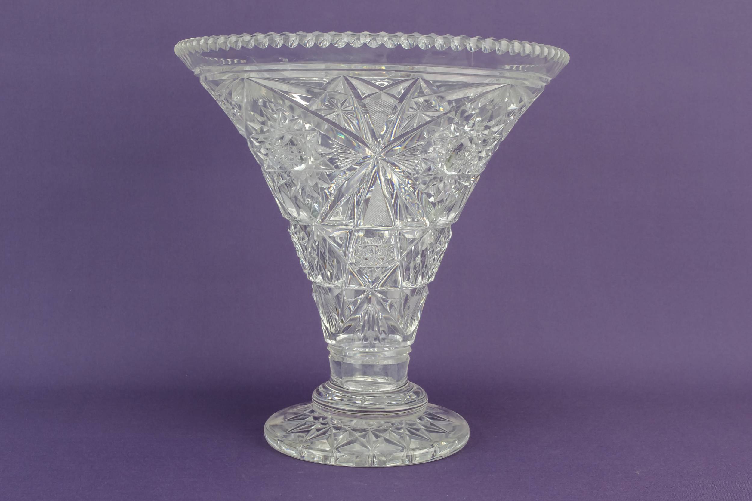 Massive Antique Large — Massive cut crystal vase 2