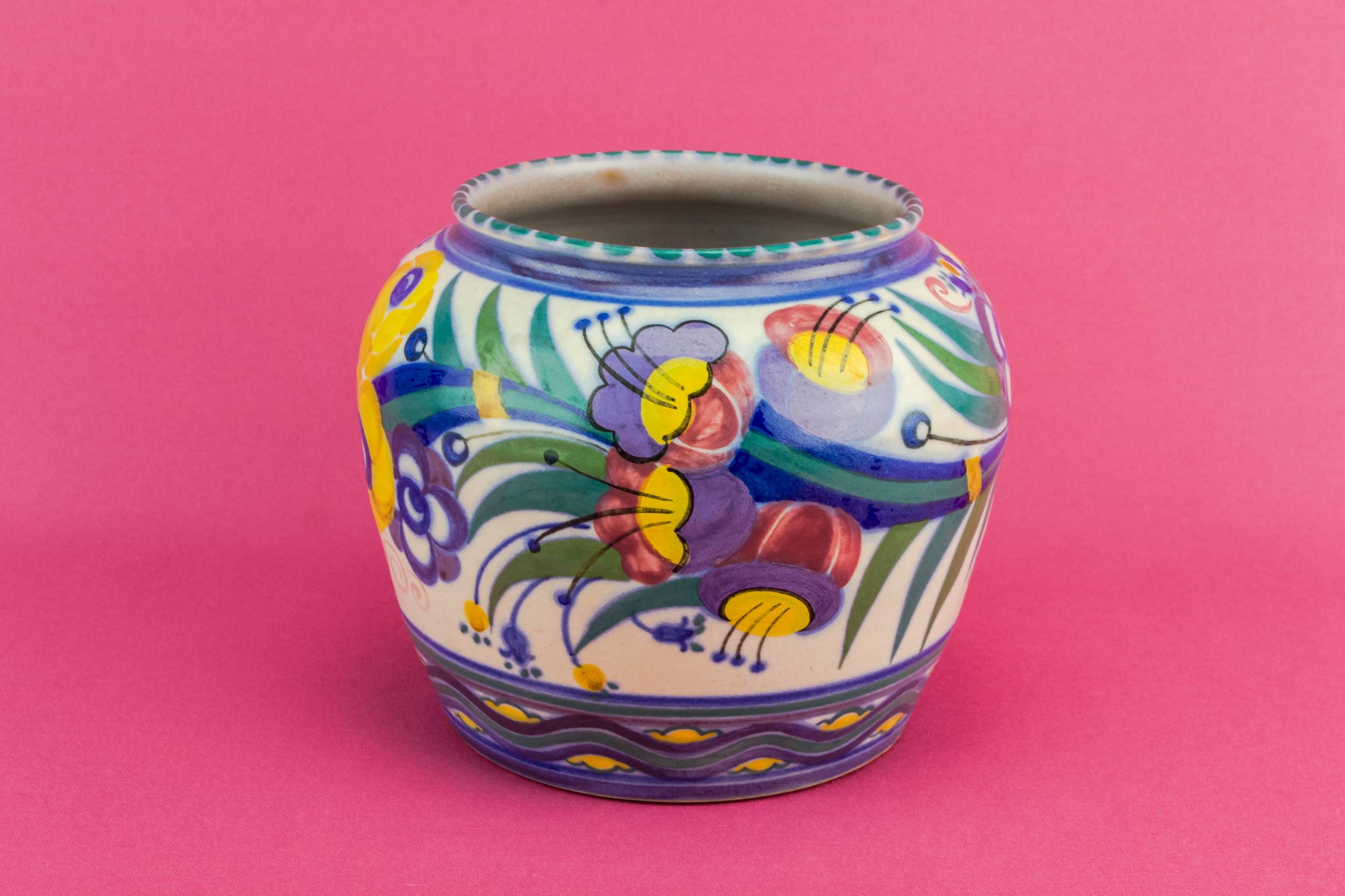 Vintage Elegant Floral — Small Art Deco vase