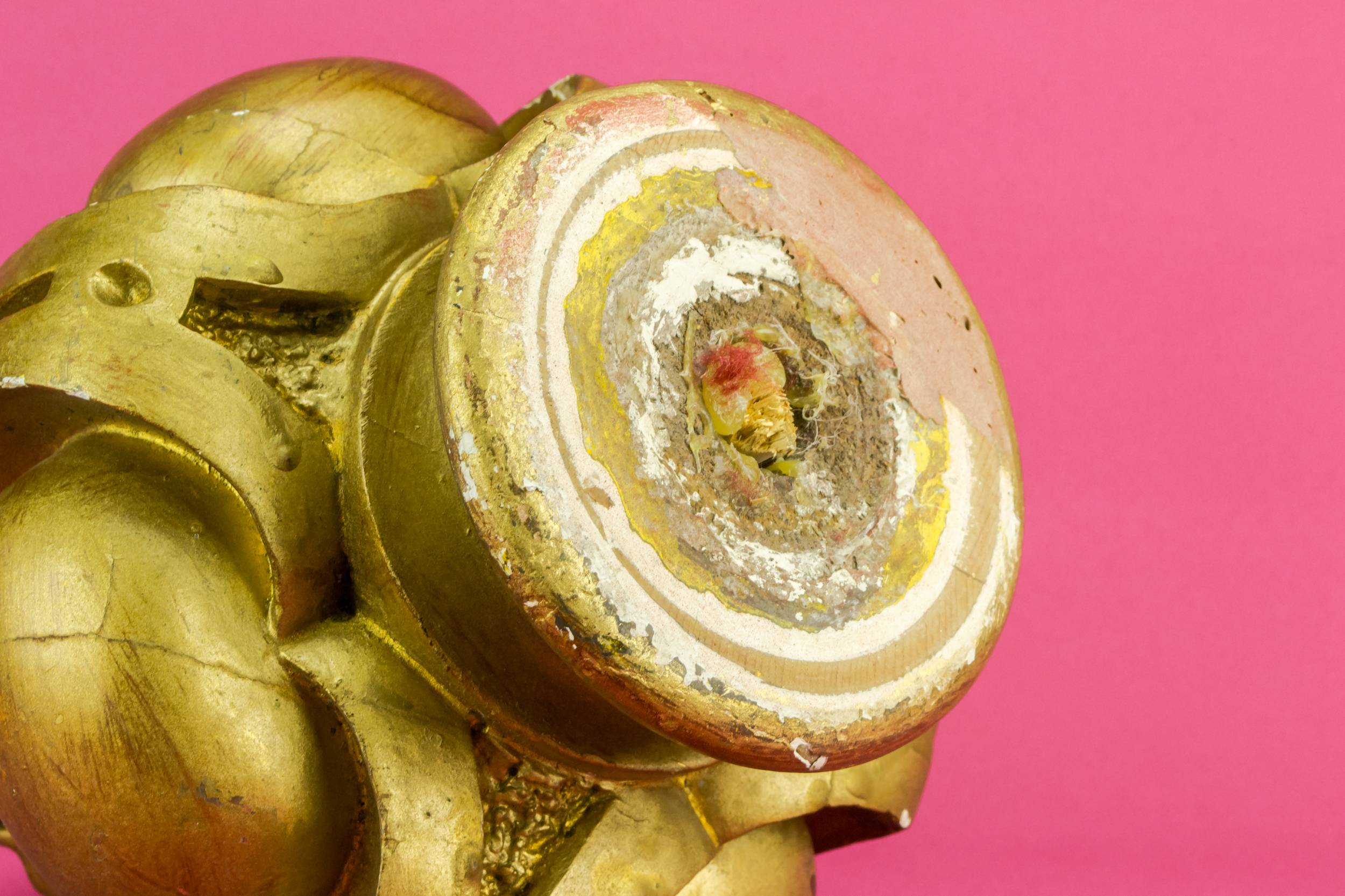 Gilded Carved Wood — 2 gilded wood finials 5