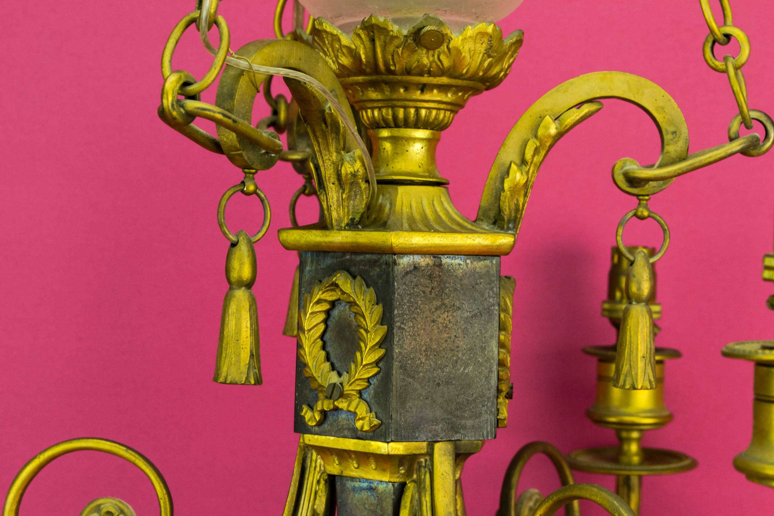 Neo-classical Gilded Bronze — Gilded bronze chandelier 2