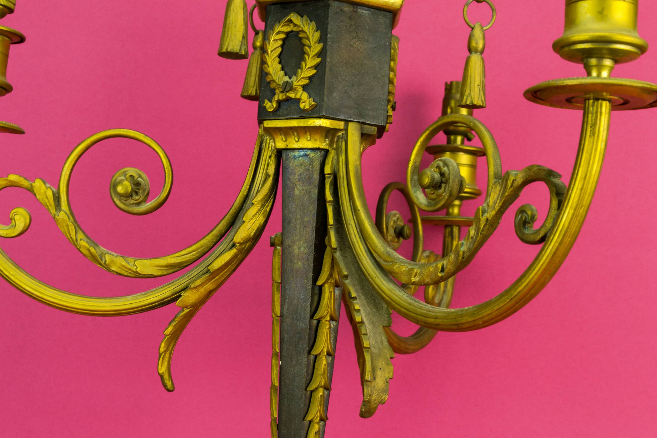 Neo-classical Gilded Bronze — Gilded bronze chandelier 5