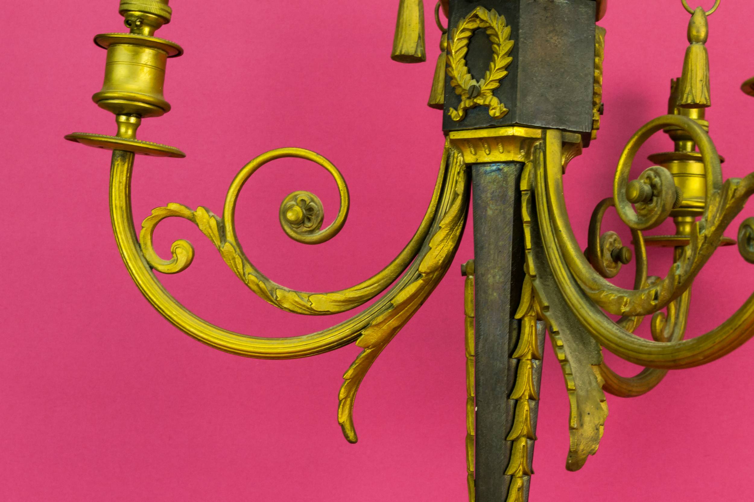 Neo-classical Gilded Bronze — Gilded bronze chandelier 6