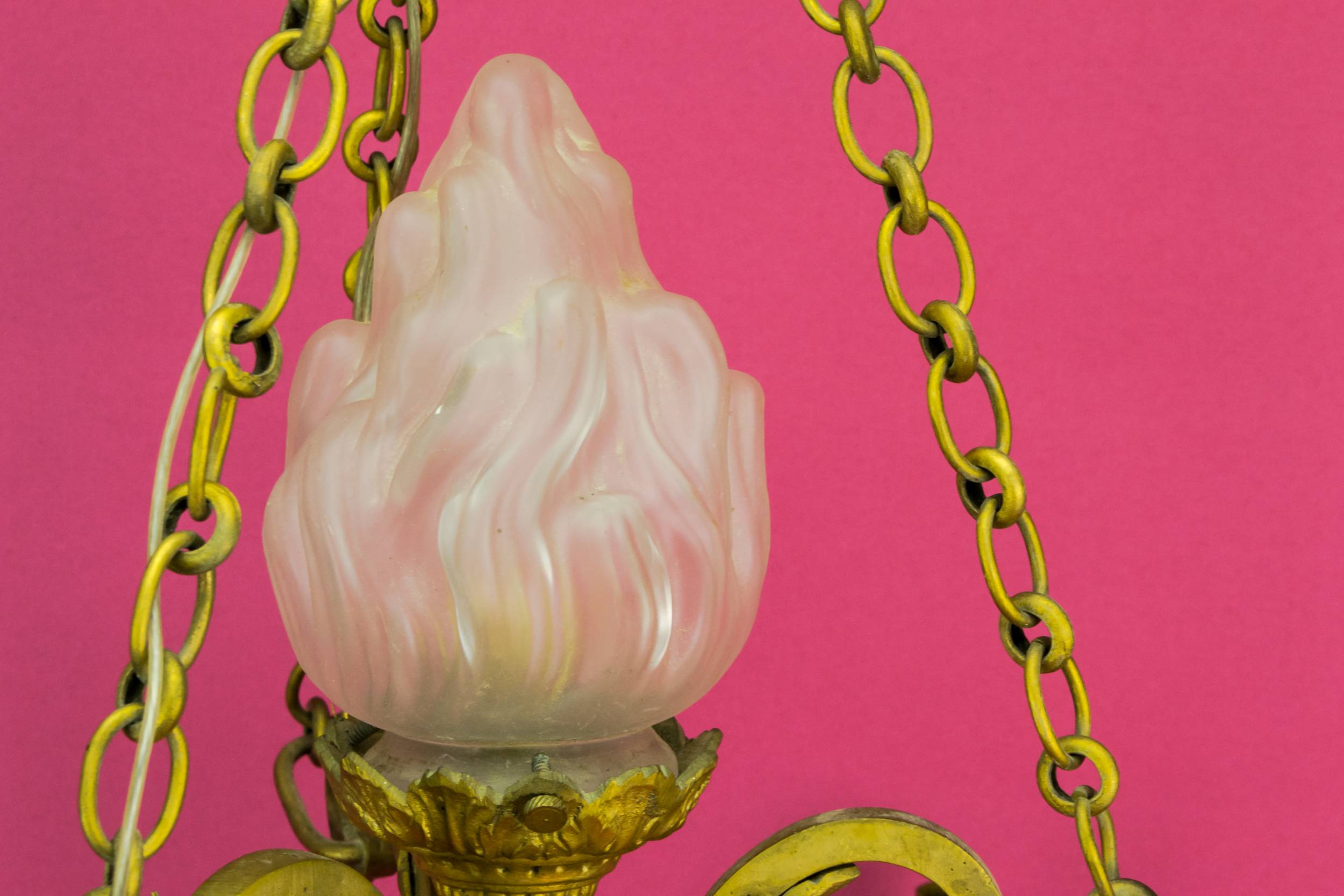 Neo-classical Gilded Bronze — Gilded bronze chandelier 7
