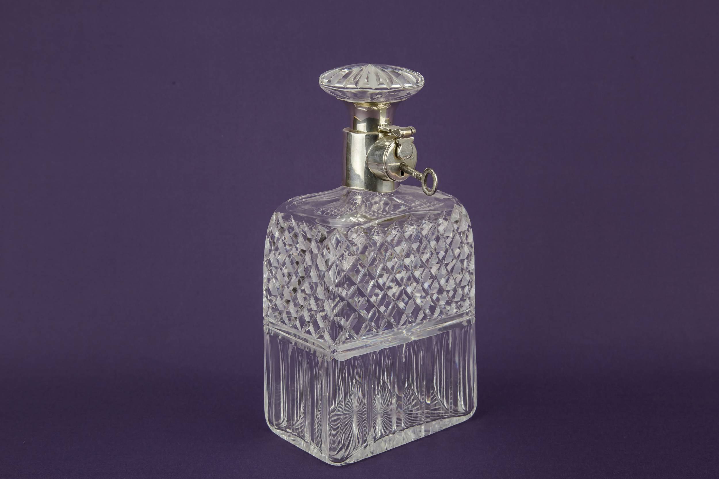 Cut Glass Art — Rectangular whisky decanter