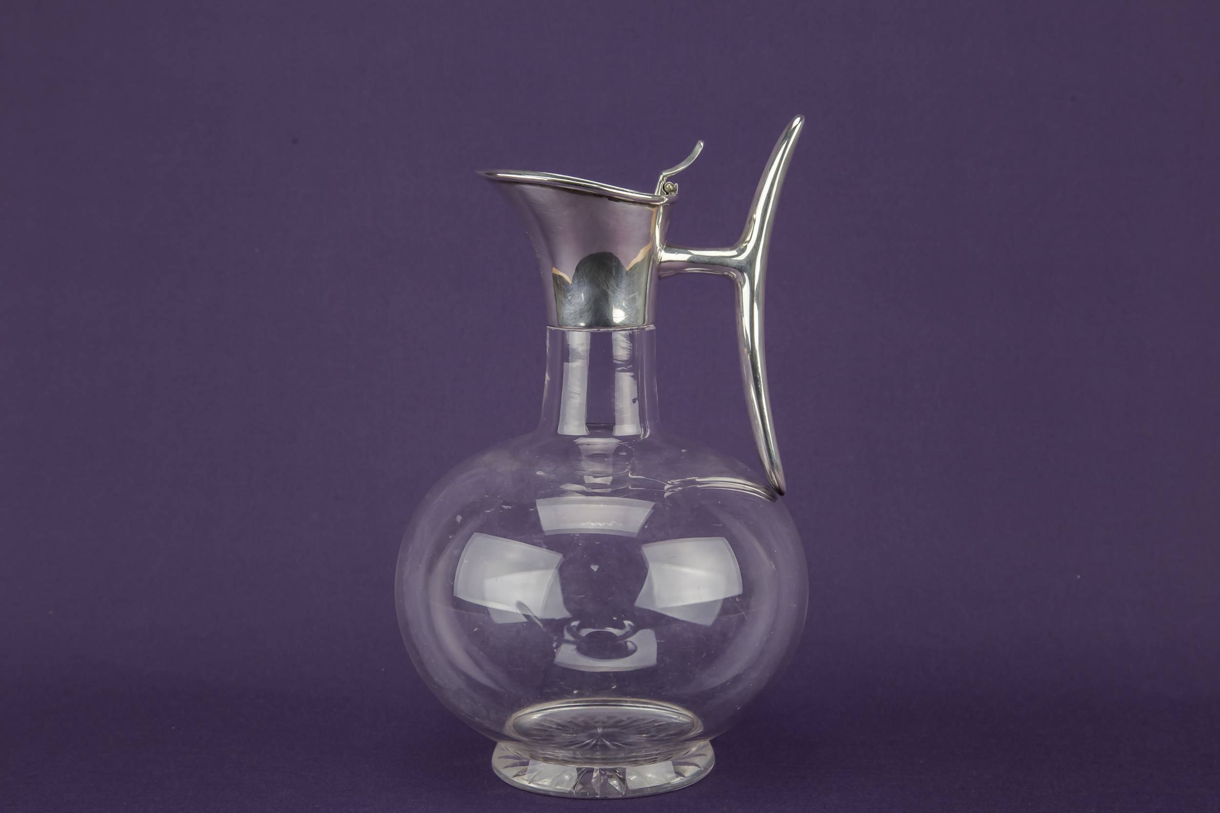 Blown Glass Silver — Sherry decanter