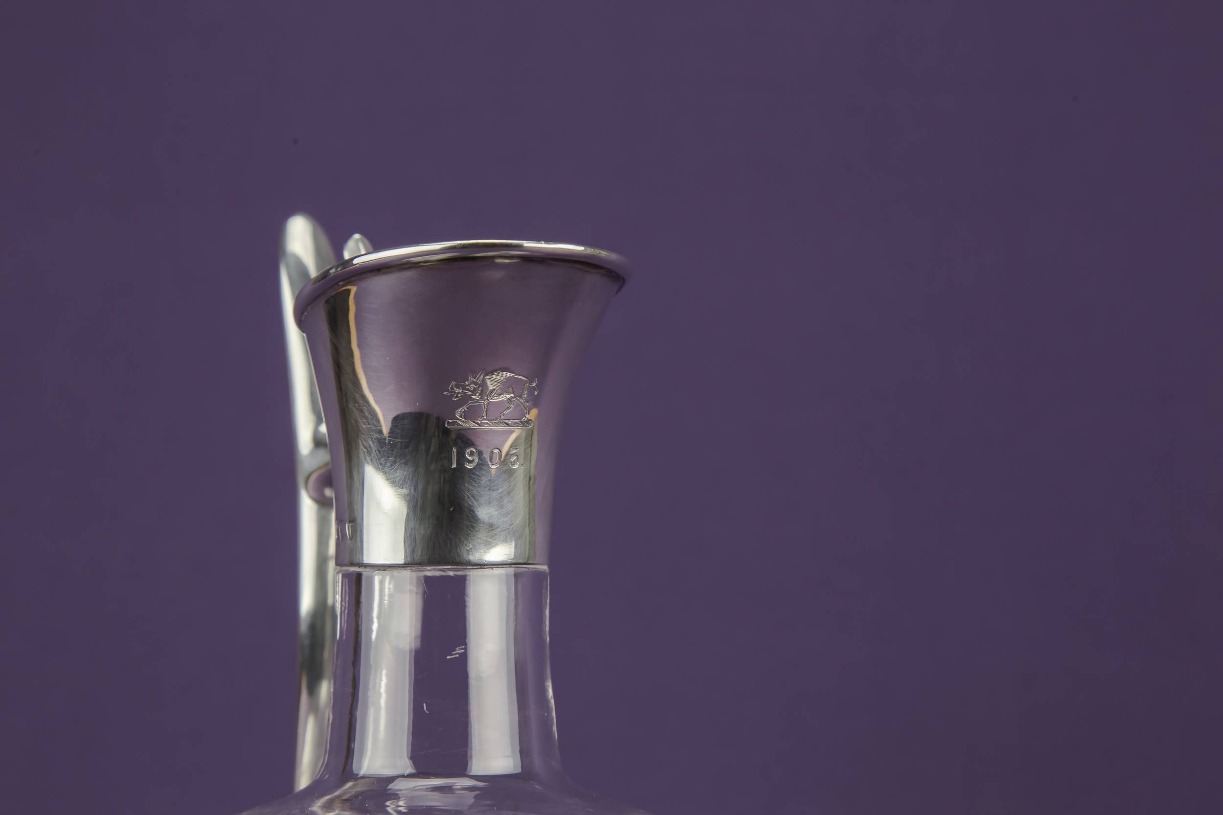 Blown Glass Silver — Sherry decanter 1