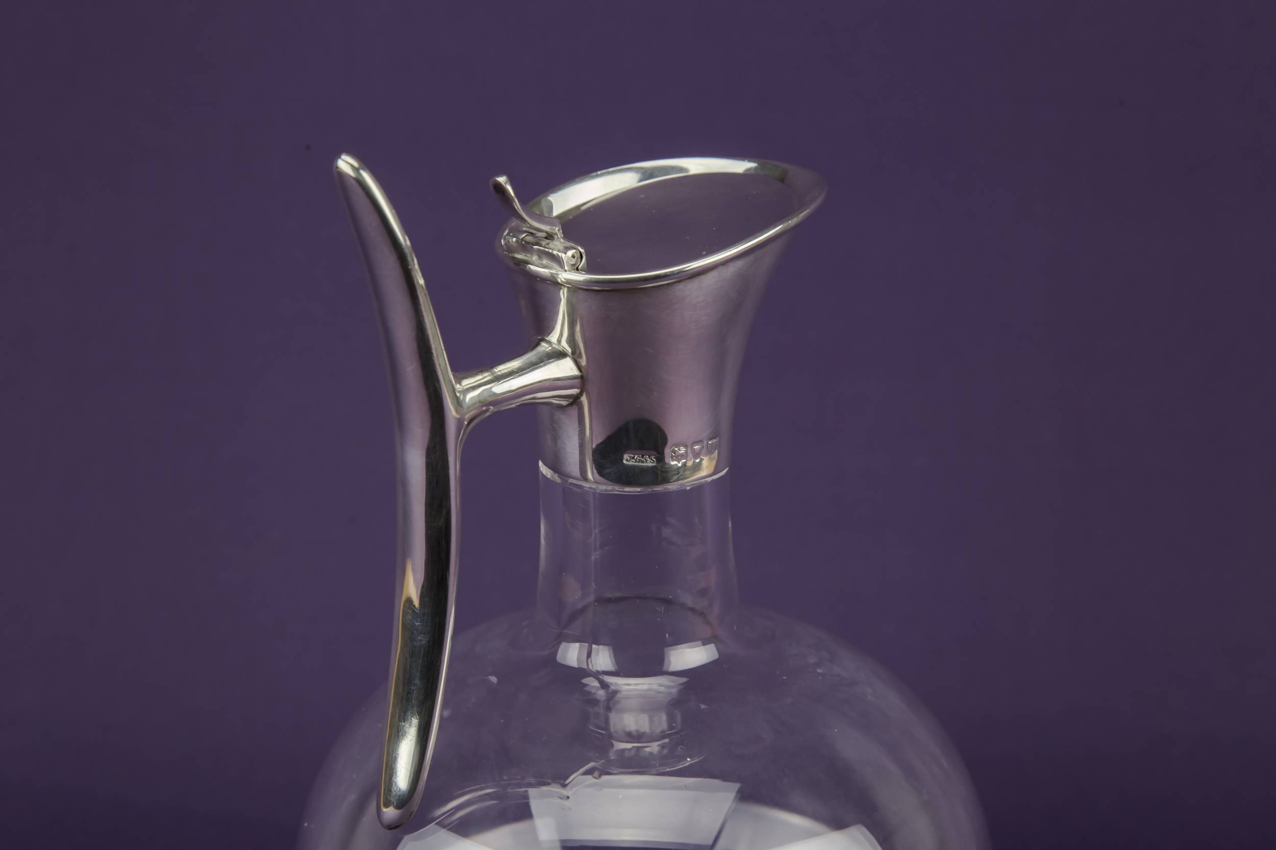 Blown Glass Silver — Sherry decanter 2