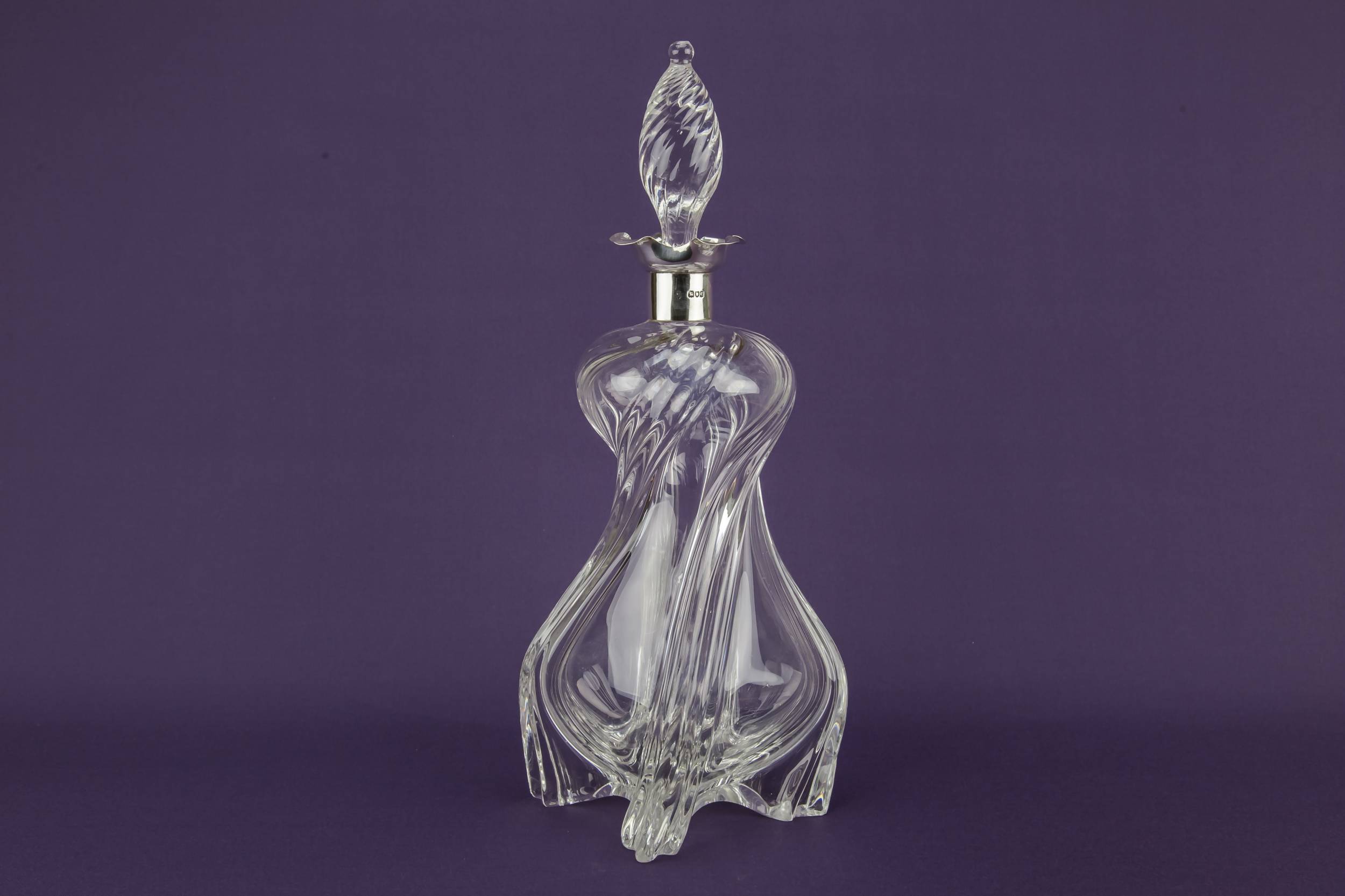 Twisted Hourglass Blown — Art Nouveau decanter