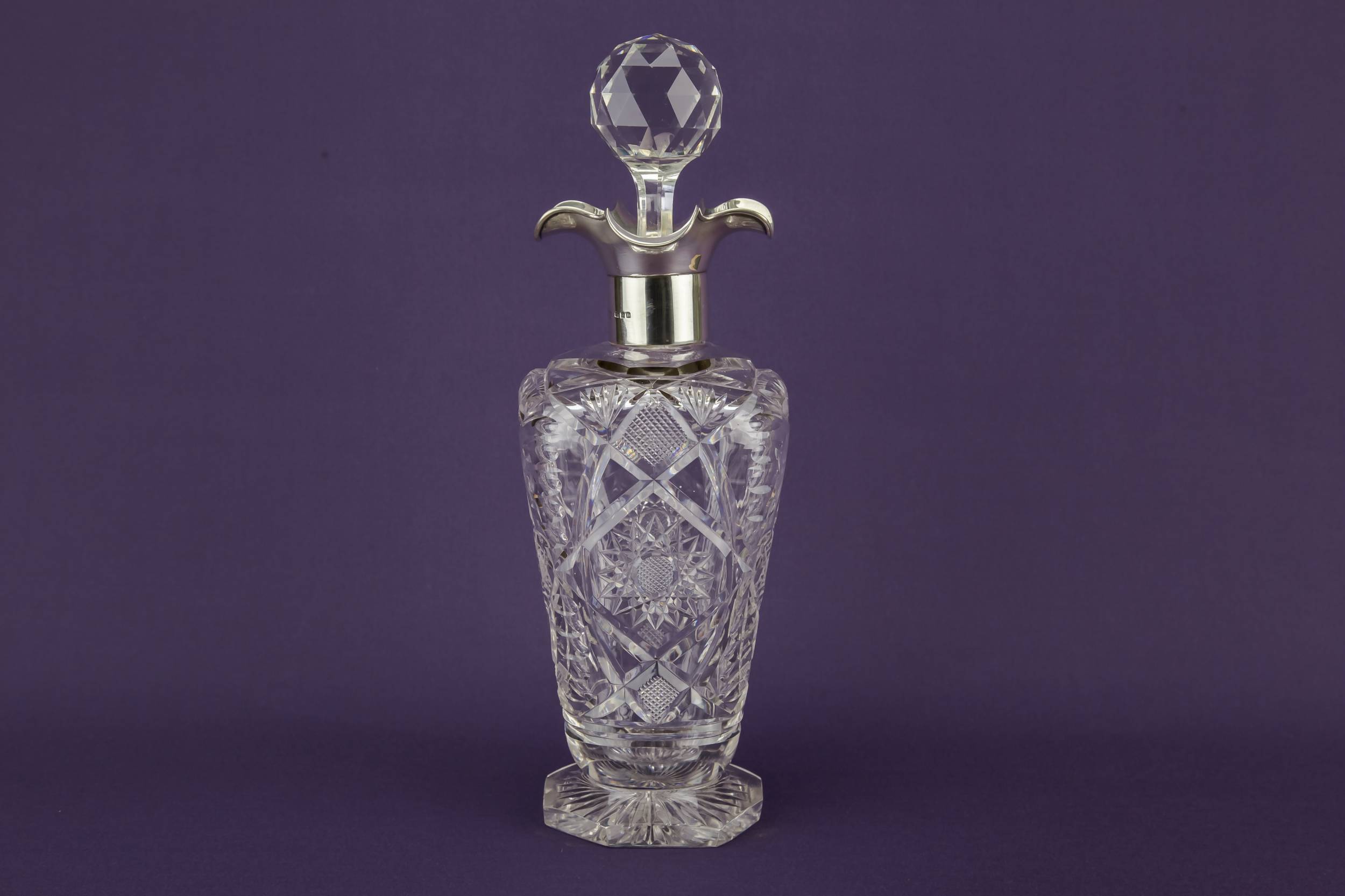 Vintage Cut Glass — Tapered square decanter 1