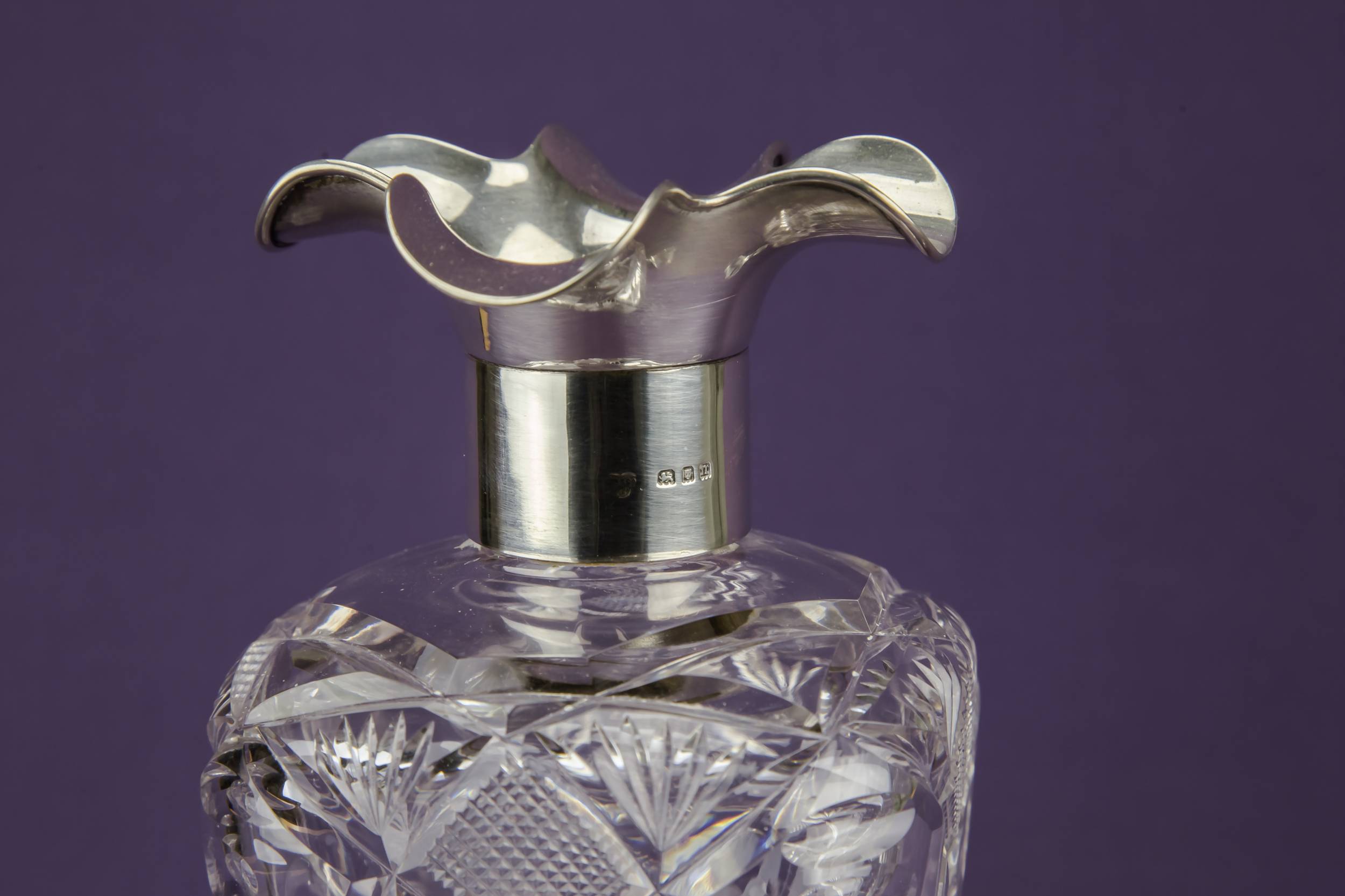 Vintage Cut Glass — Tapered square decanter 3