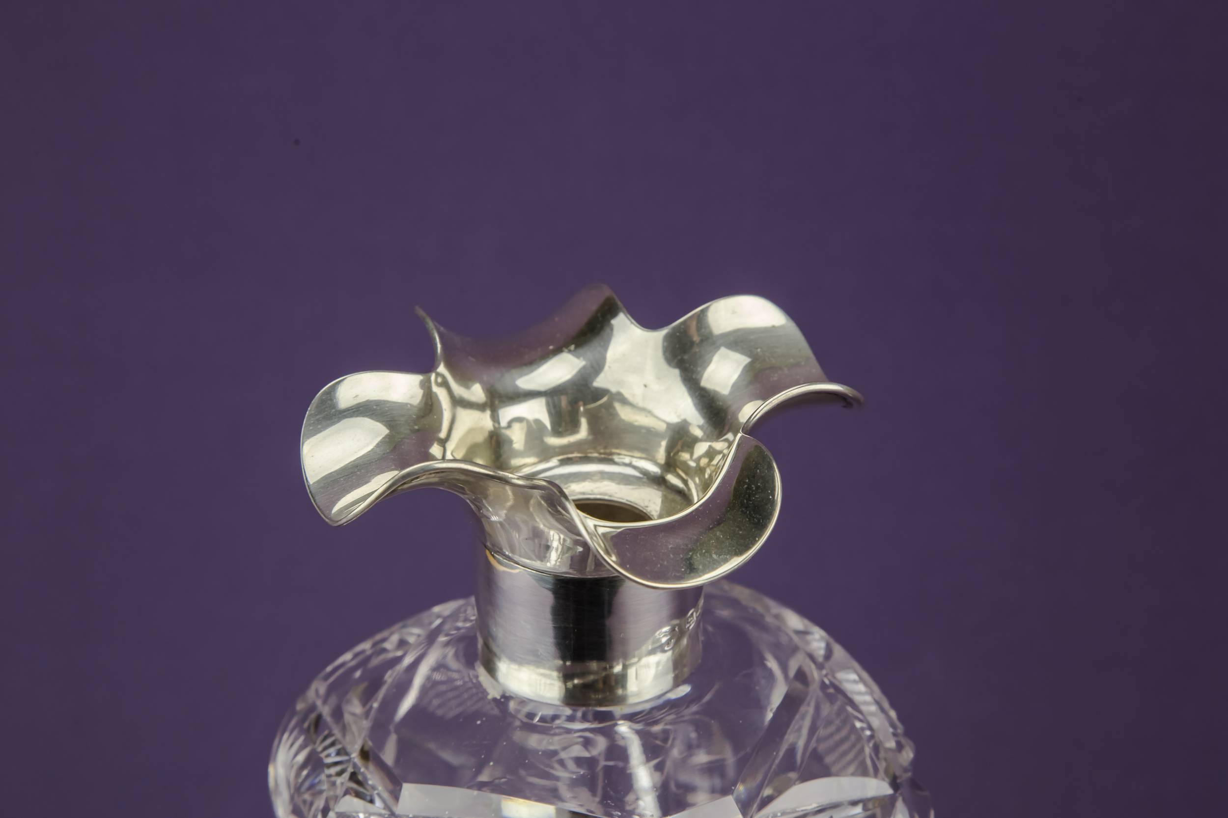 Vintage Cut Glass — Tapered square decanter 6