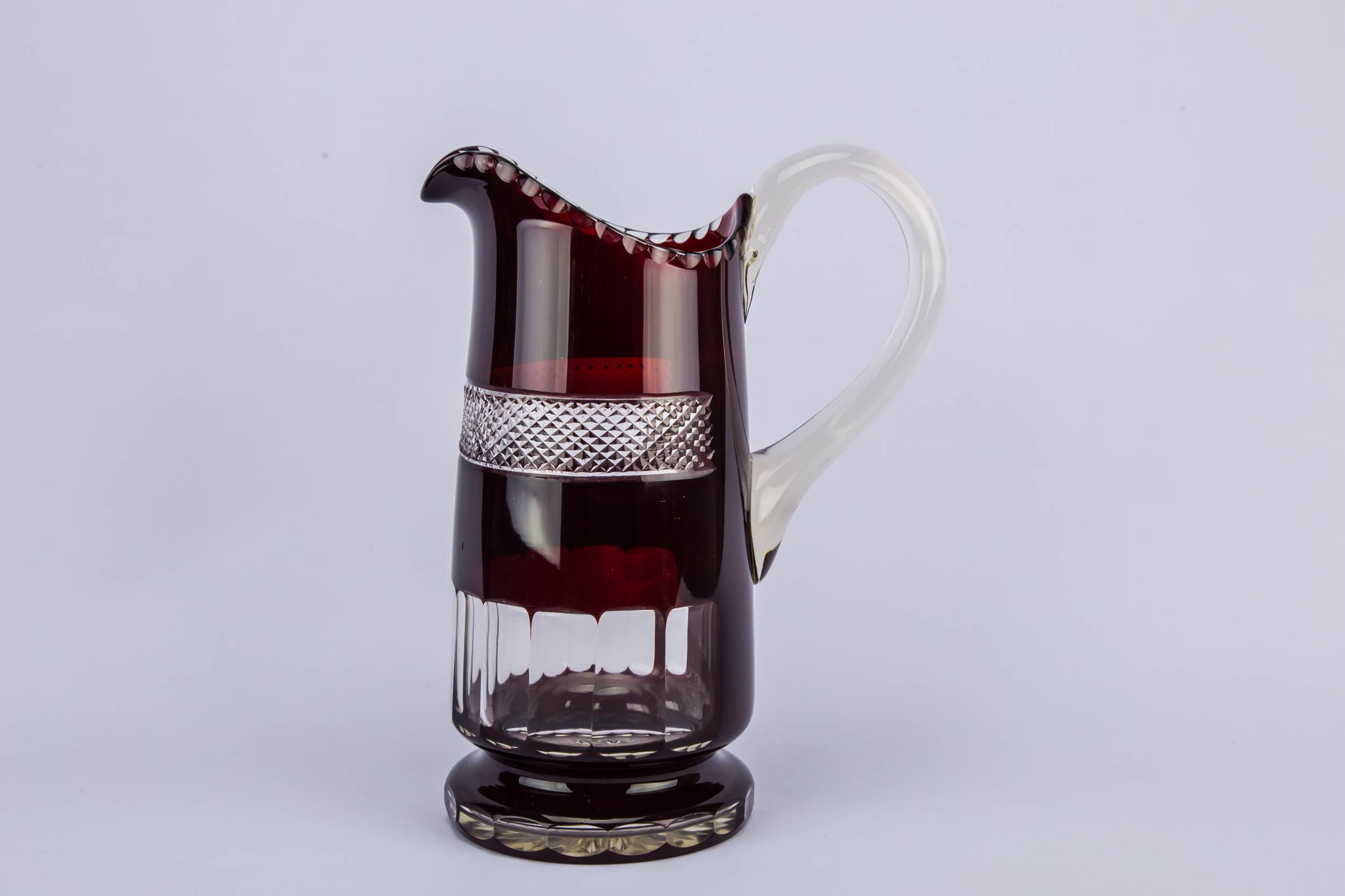 High Victorian Antique — Cranberry red glass jug