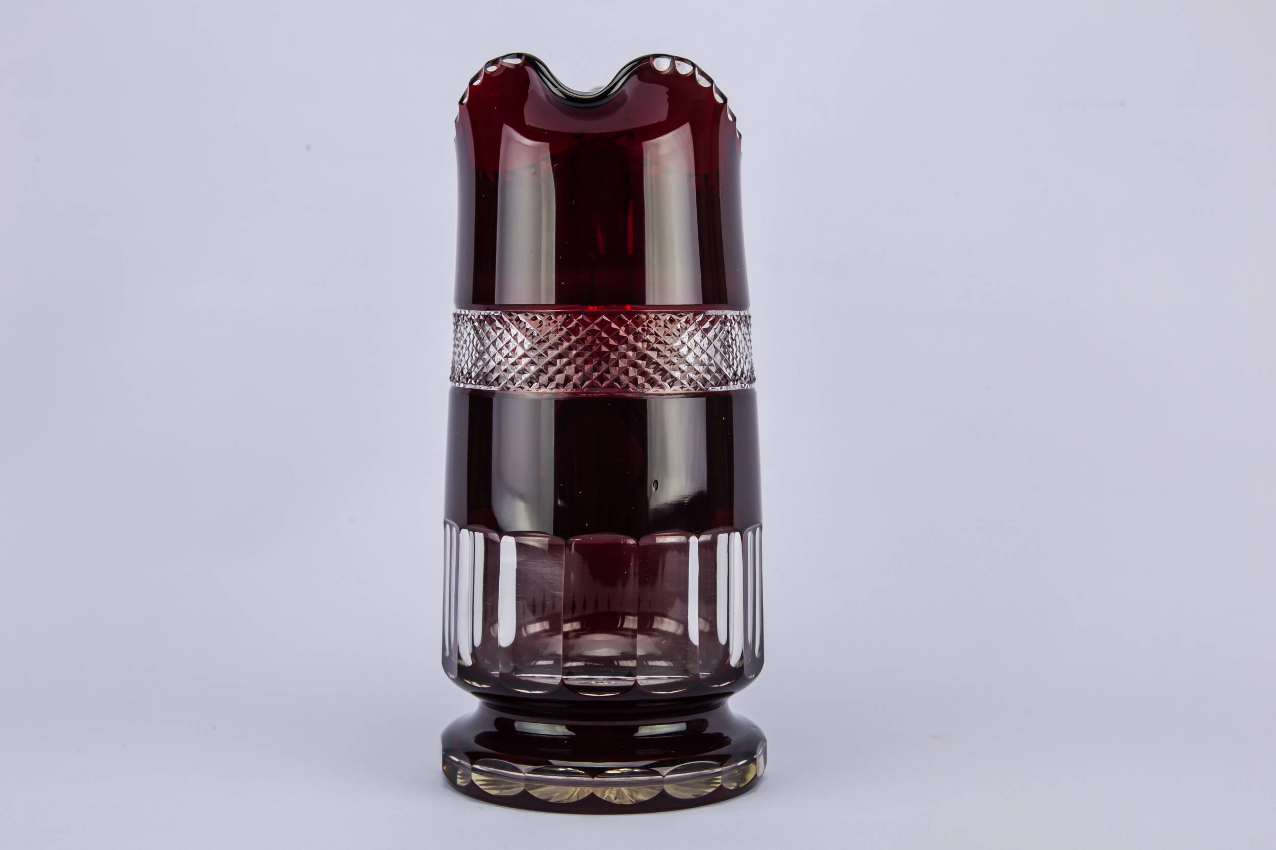 High Victorian Antique — Cranberry red glass jug 1