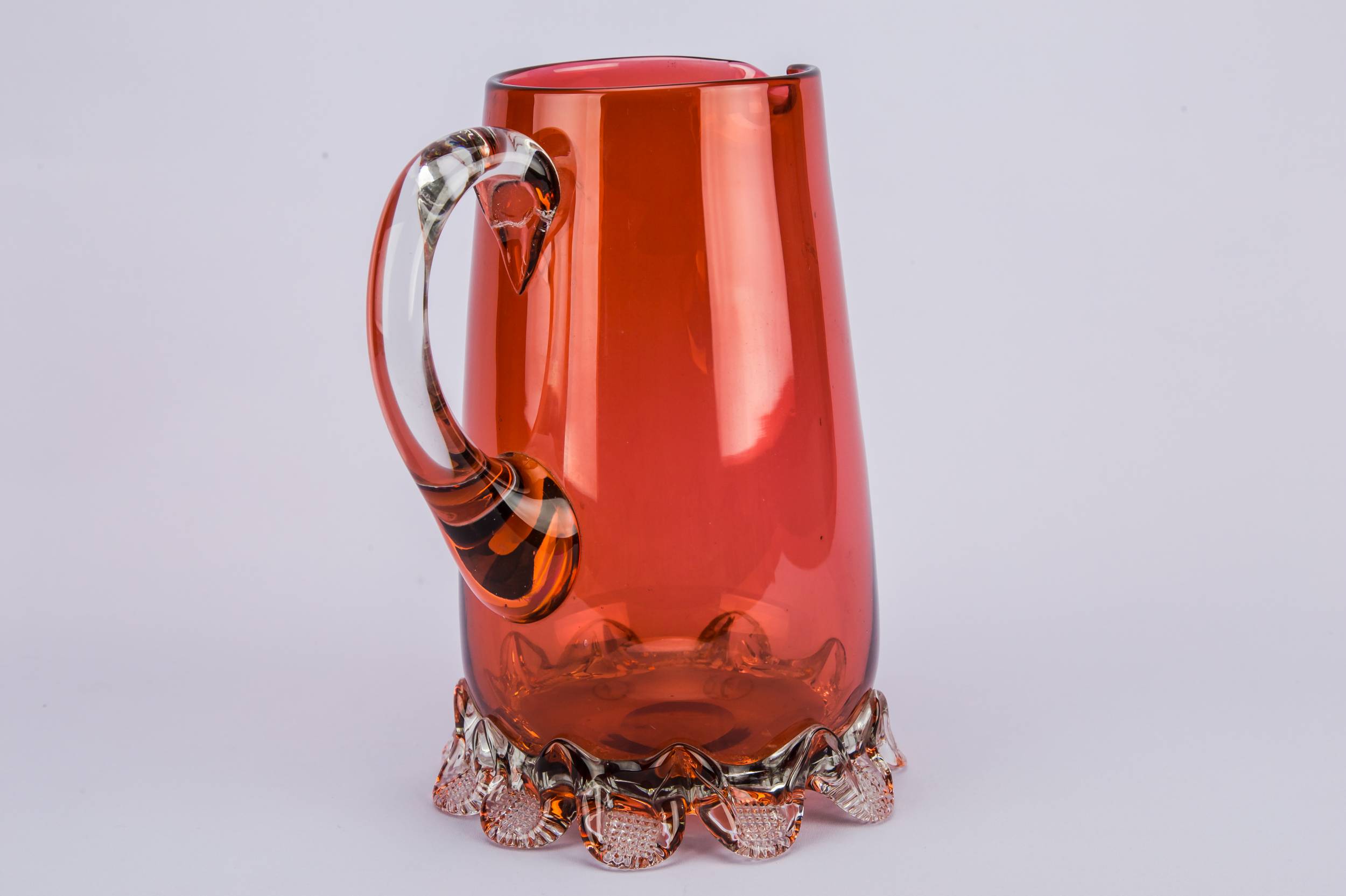 Cranberry Red Glass — Red glass water jug 1