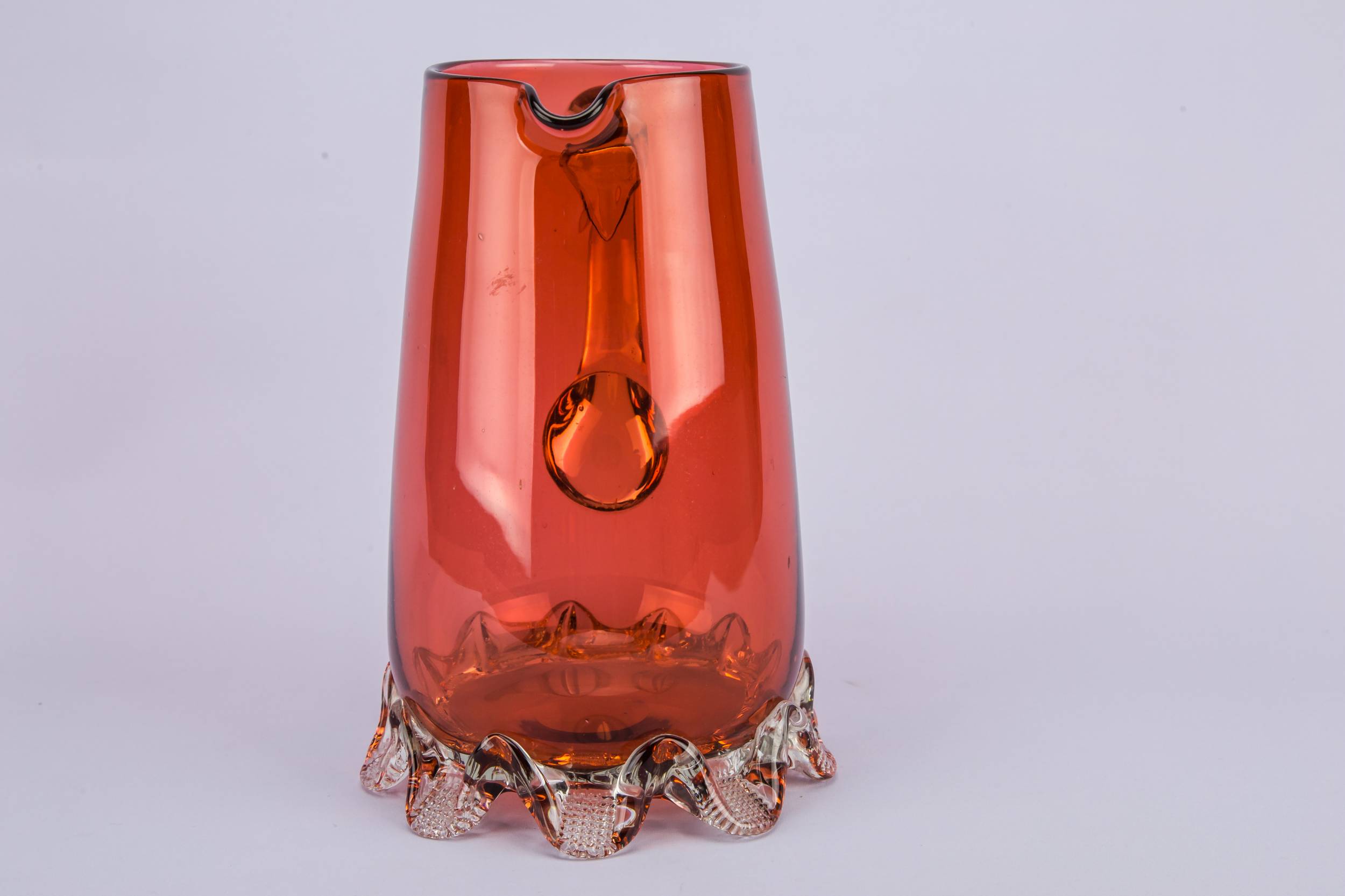 Cranberry Red Glass — Red glass water jug 2
