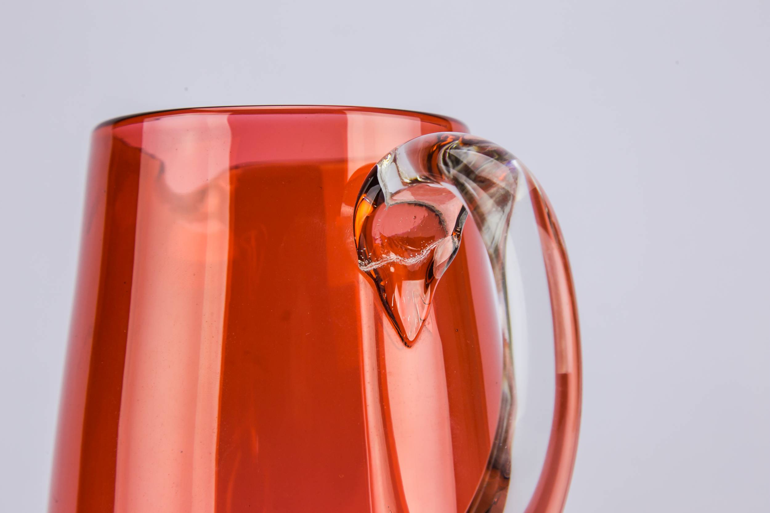 Cranberry Red Glass — Red glass water jug 4