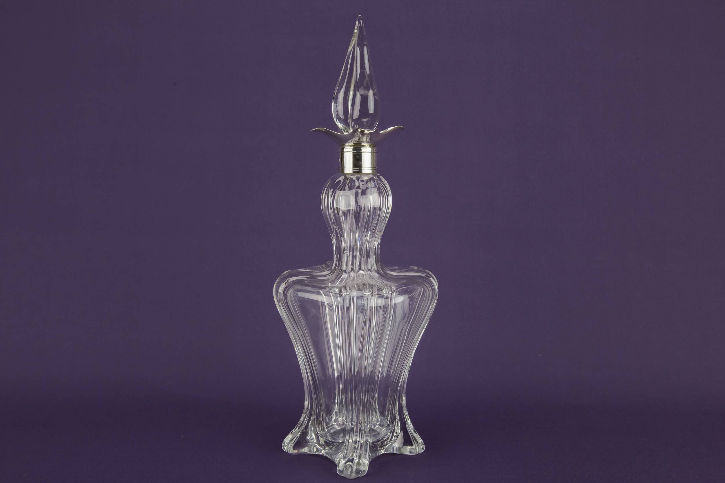 Silver Blown Glass — Dessert wine decanter
