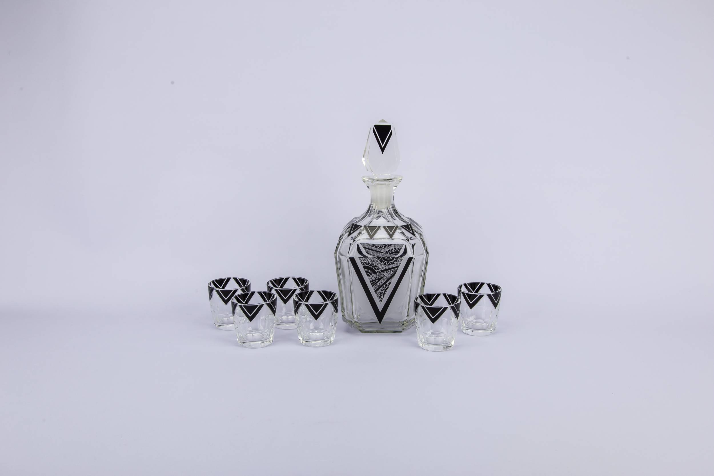 Decanter 6 Glasses — Art Deco decanter set