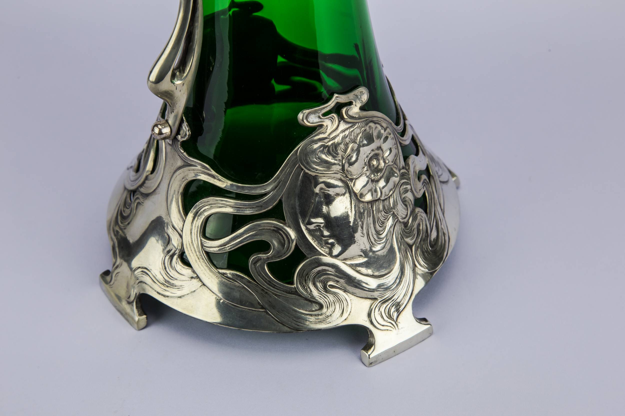 WMF Blown Glass — Art Nouveau wine carafe 11