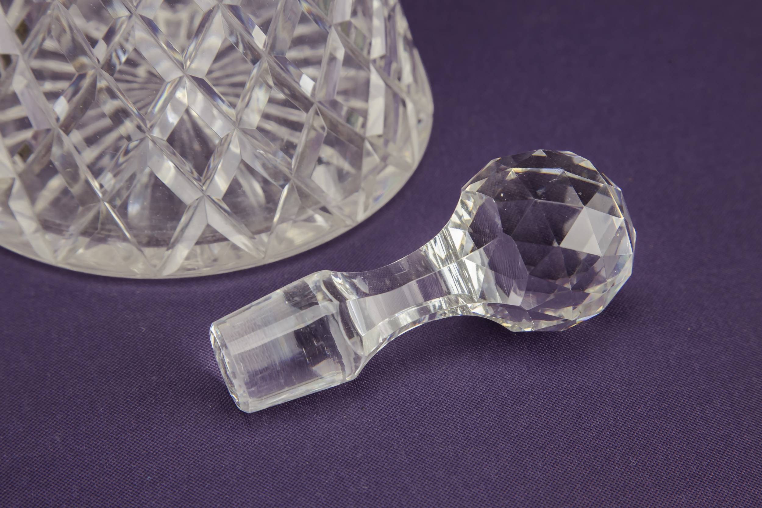 Cut Glass Gilded — 3 cut glass decanters 3