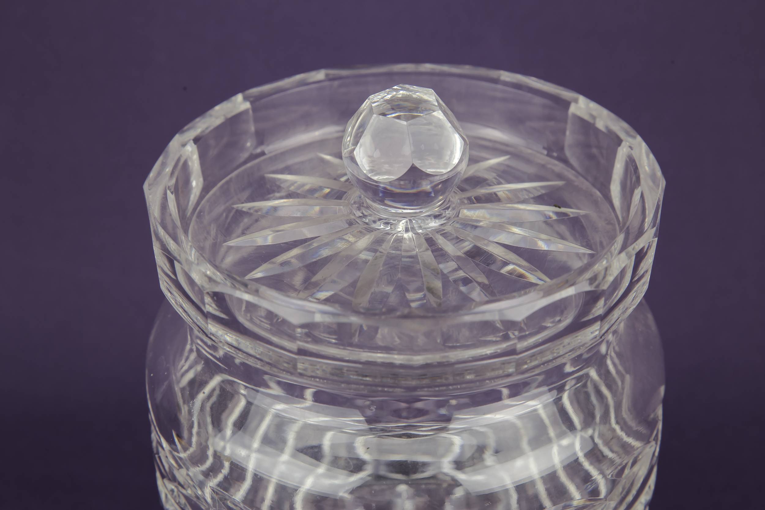 Art Deco Vintage — Cut glass condiment pot 1