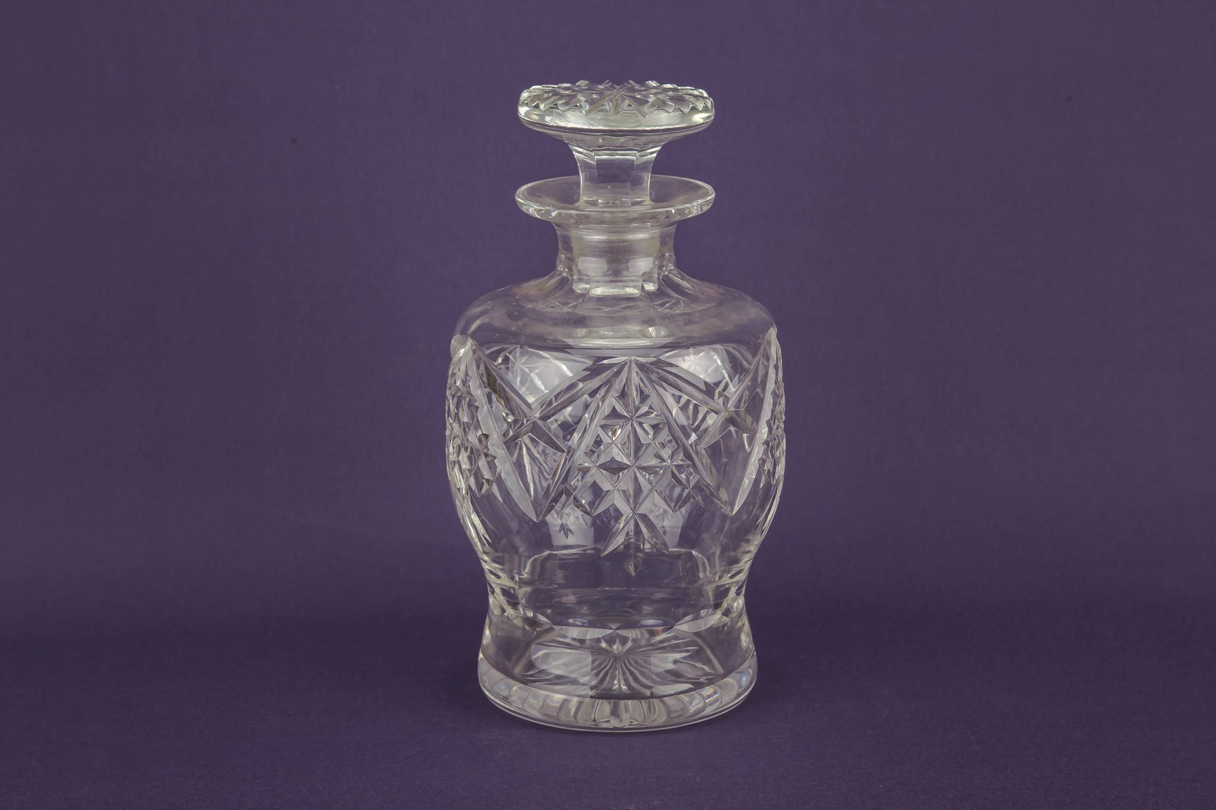 Baluster Barel Art — Whisky cut glass decanter