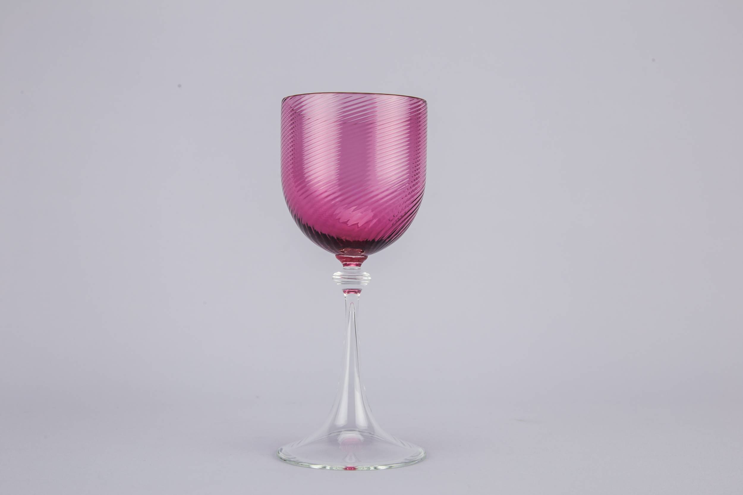 Art Nouveau Antique — 6 medium wine glasses 2